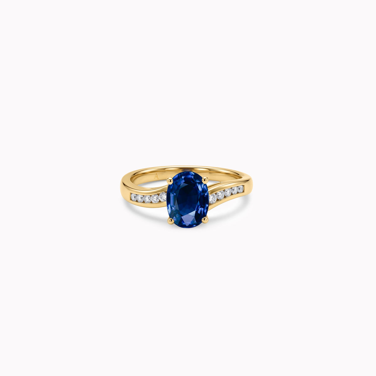 Curvy Blue - 1.50 carat - or jaune 18k