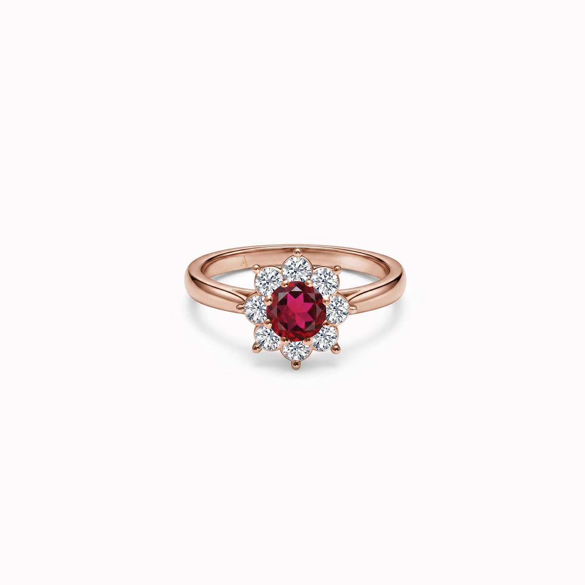 The Blooming Red Flower – 0.30 ct – 18k red gold
