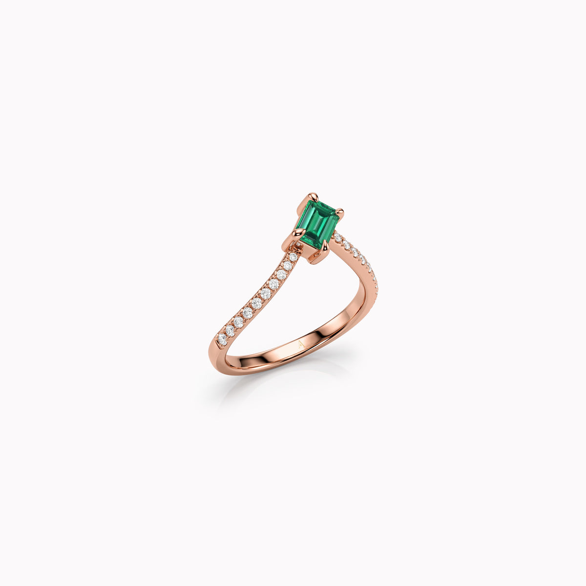 The Fancy Little Ice Skating Girl green - 0.75 ct - oro rojo 18k