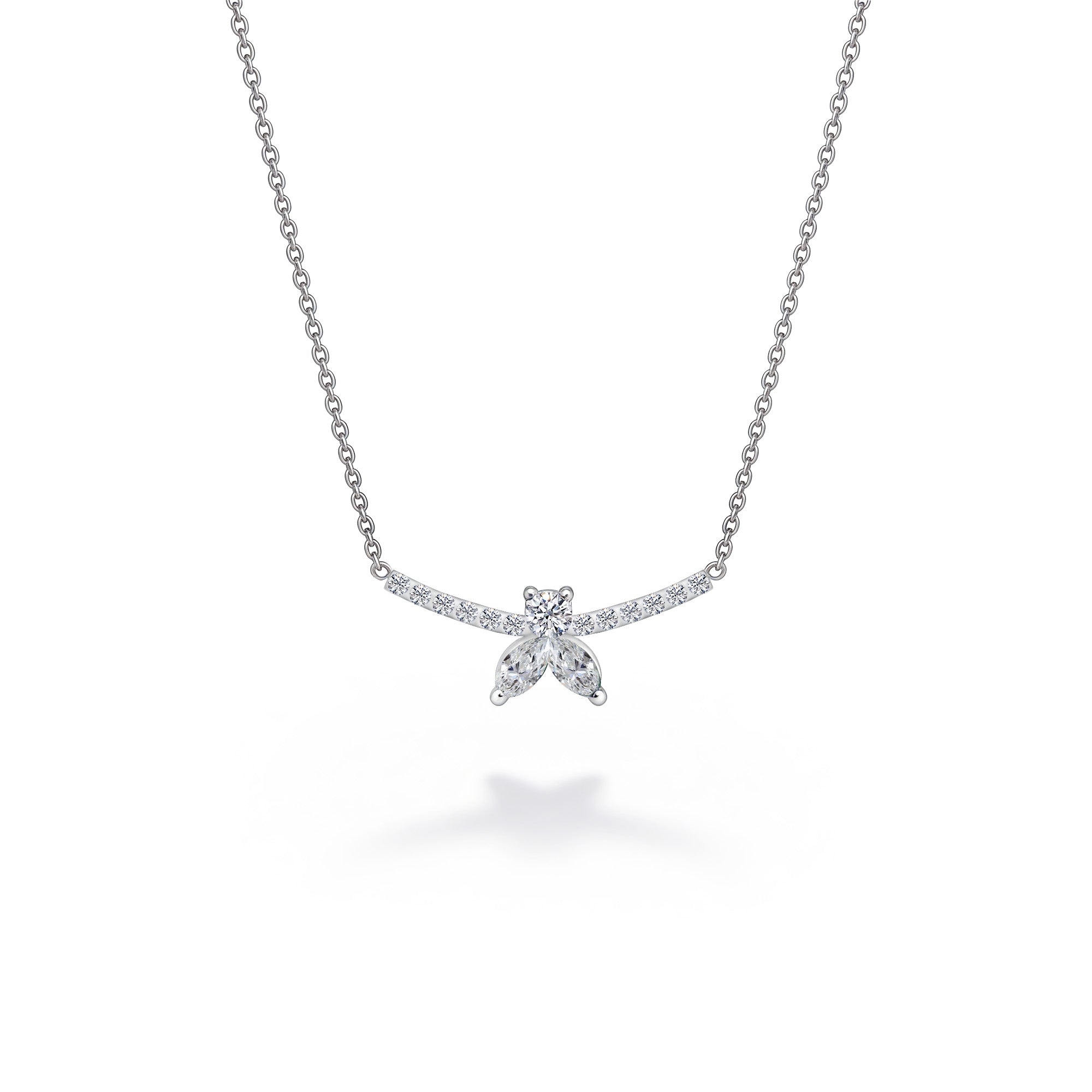 Collar The Little Bee S - oro blanco 18k