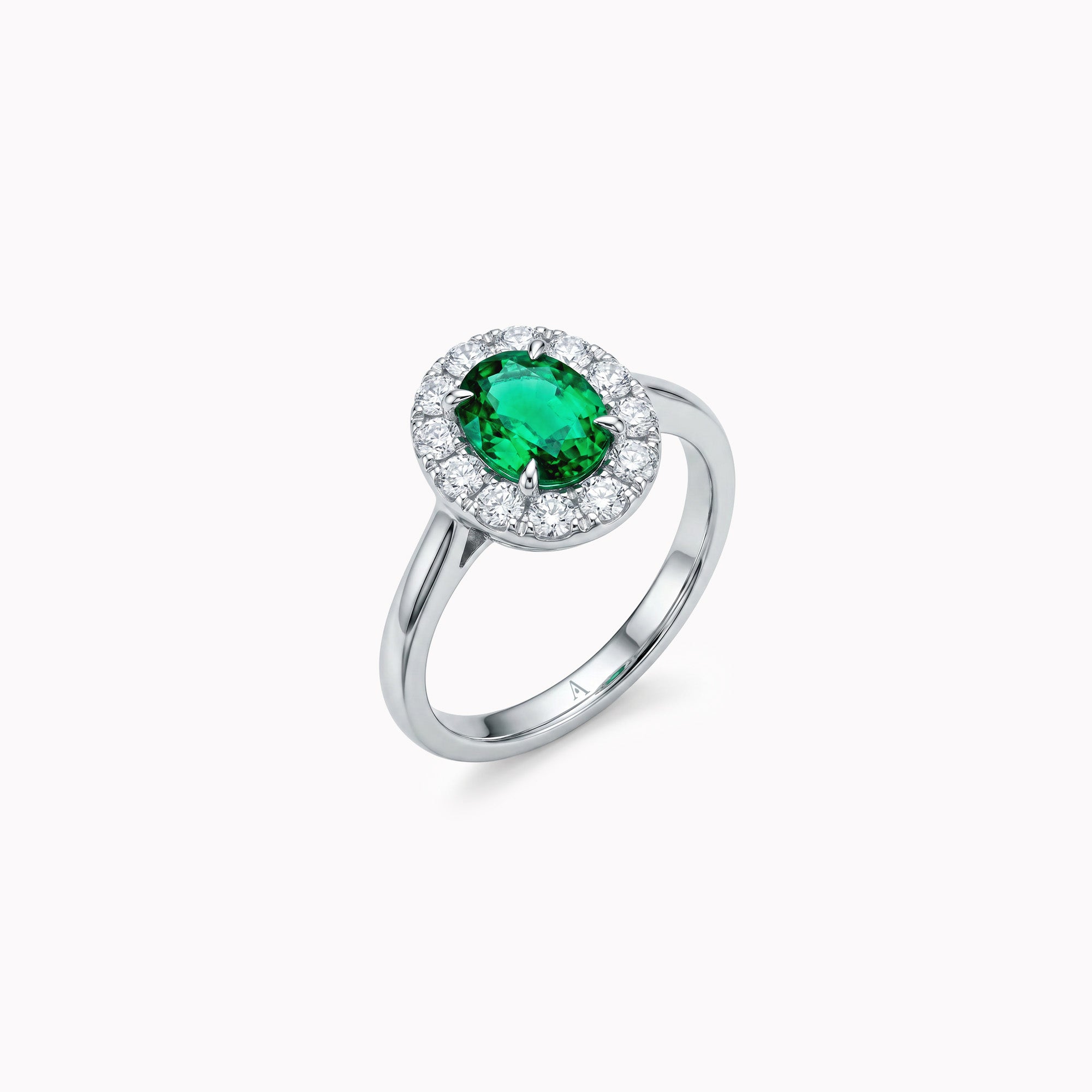 The Unique Green Leaf 0.75 carats - White Gold 18k