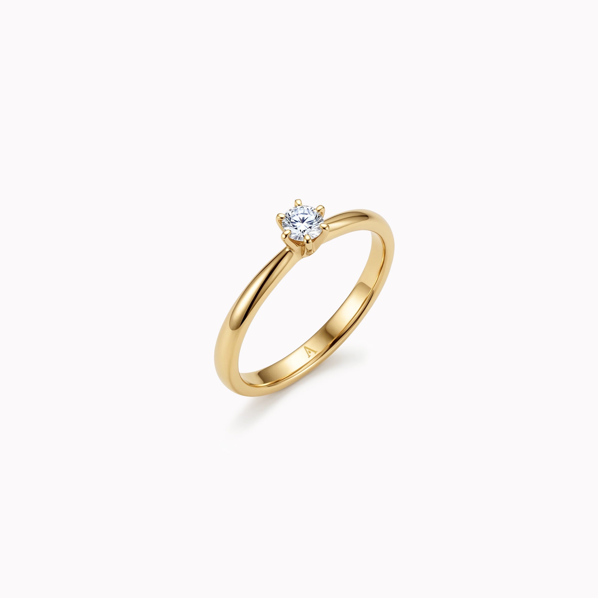 Sobriété Heureuse (M) - 0.25 carat - or jaune 18k