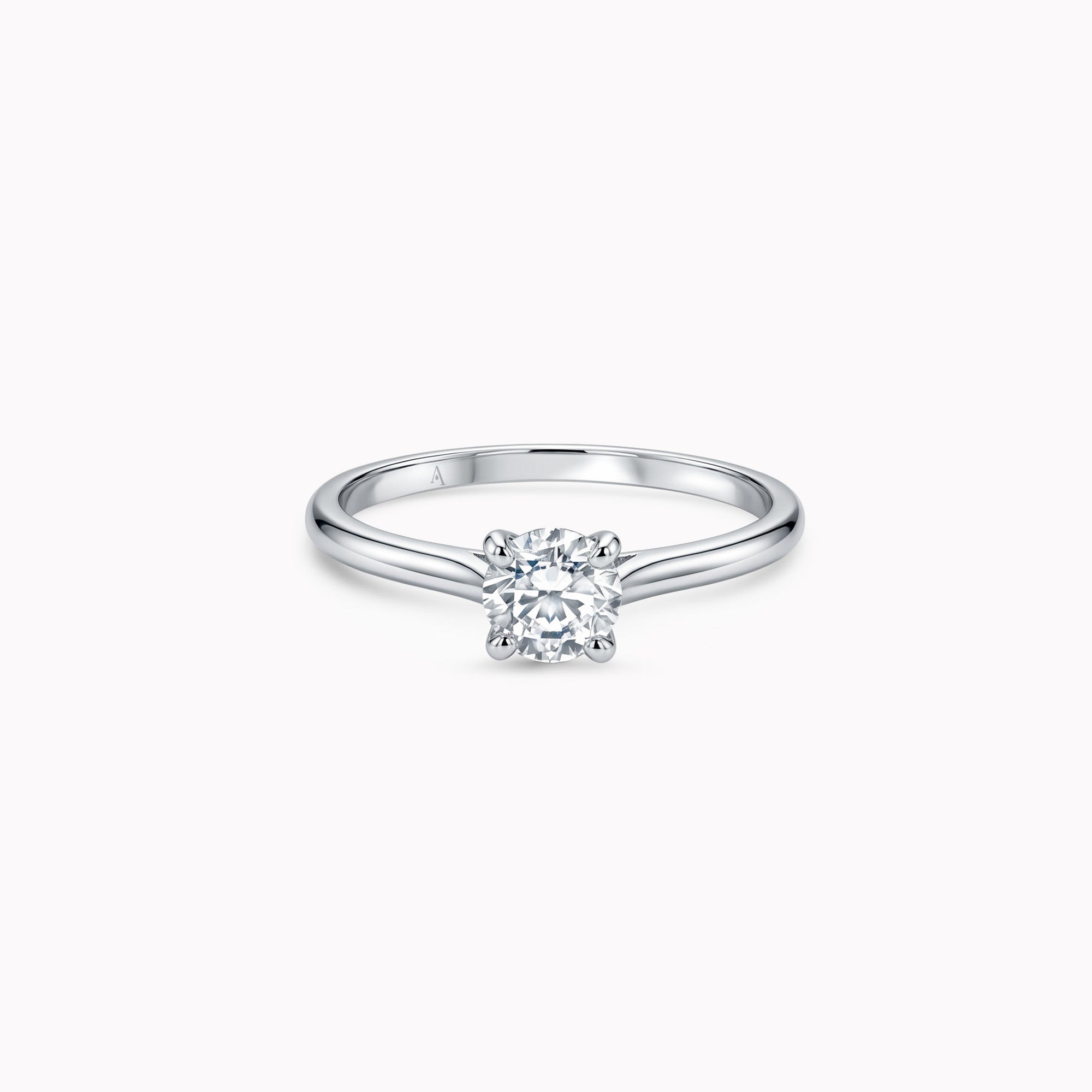 The V-Shape L 0.50 Quilates - oro blanco 18k