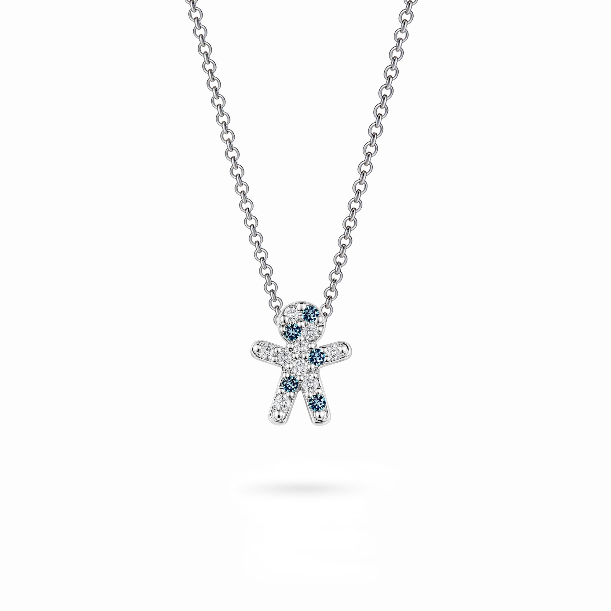 The Little One – Blue Confetti | oro blanco 18k