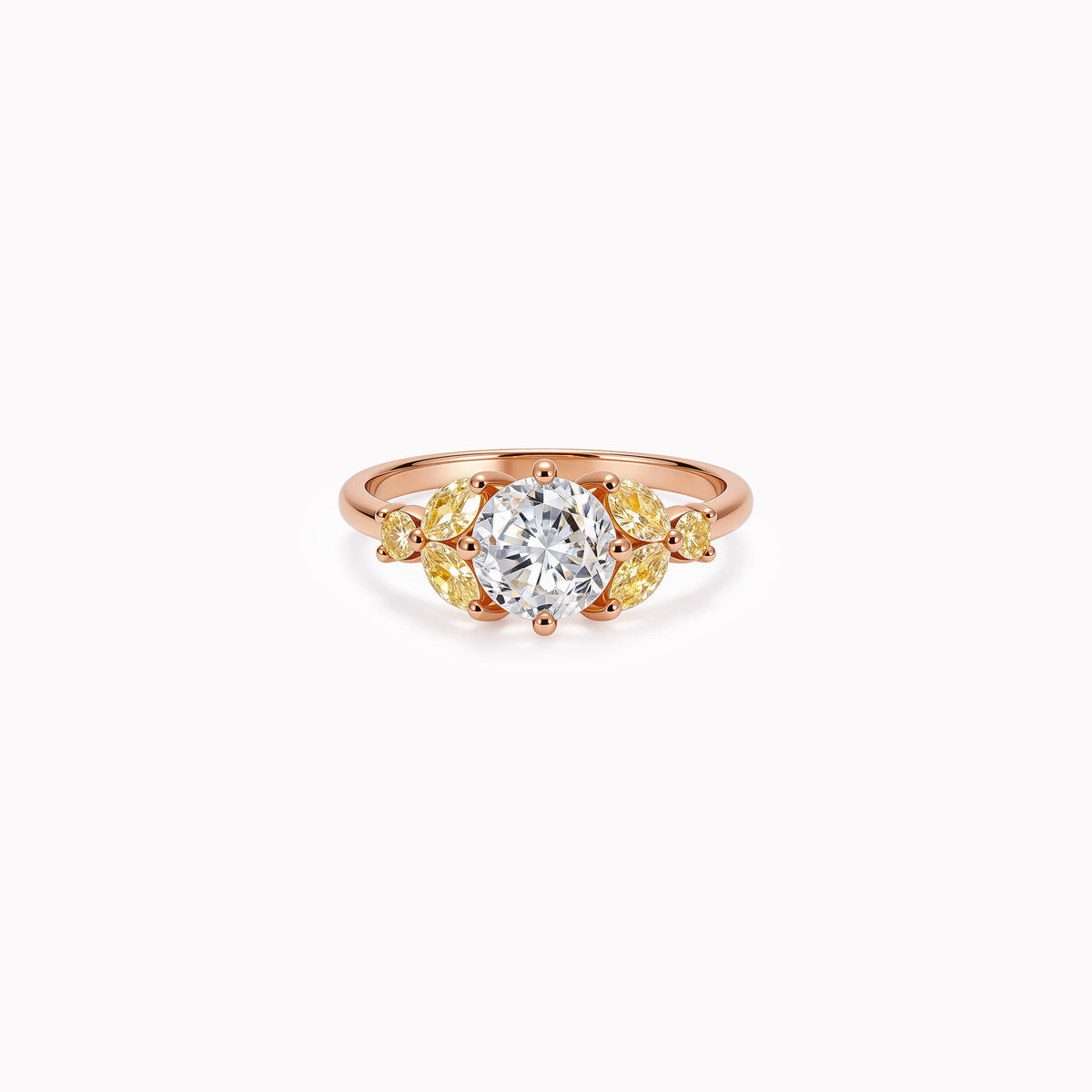 Little Bees Yellow - 1.00 ct - oro rojo 18k