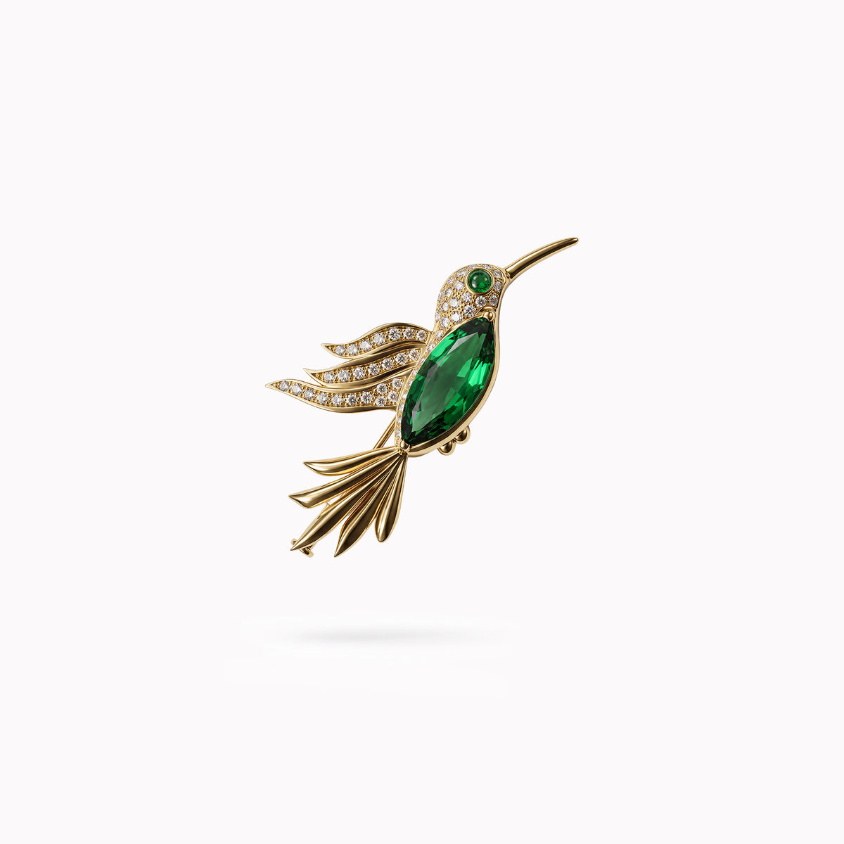 Radiant Hummingbird - Gelbgold 18k
