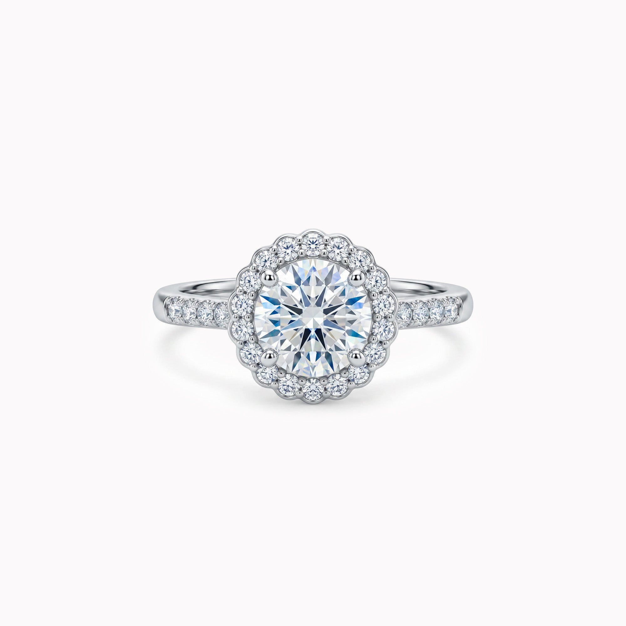 Anillo de compromiso The fancy Flowering Lady de 0.75 ct en oro blanco 18k