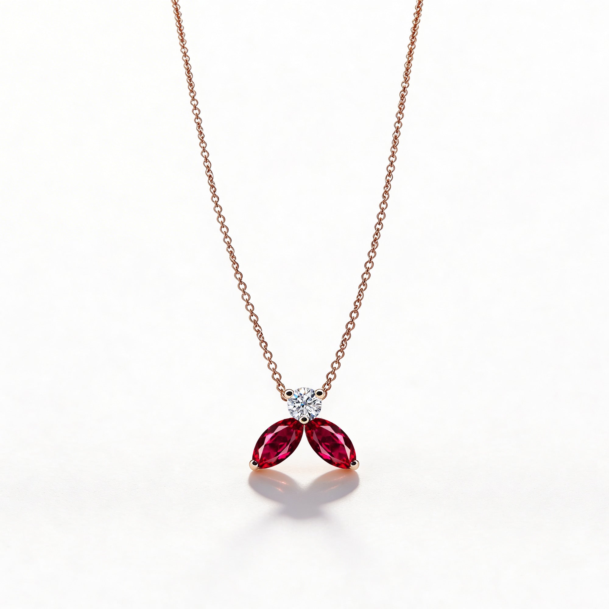 Necklace The Little Bee Rouge M - Yellow Gold 18k