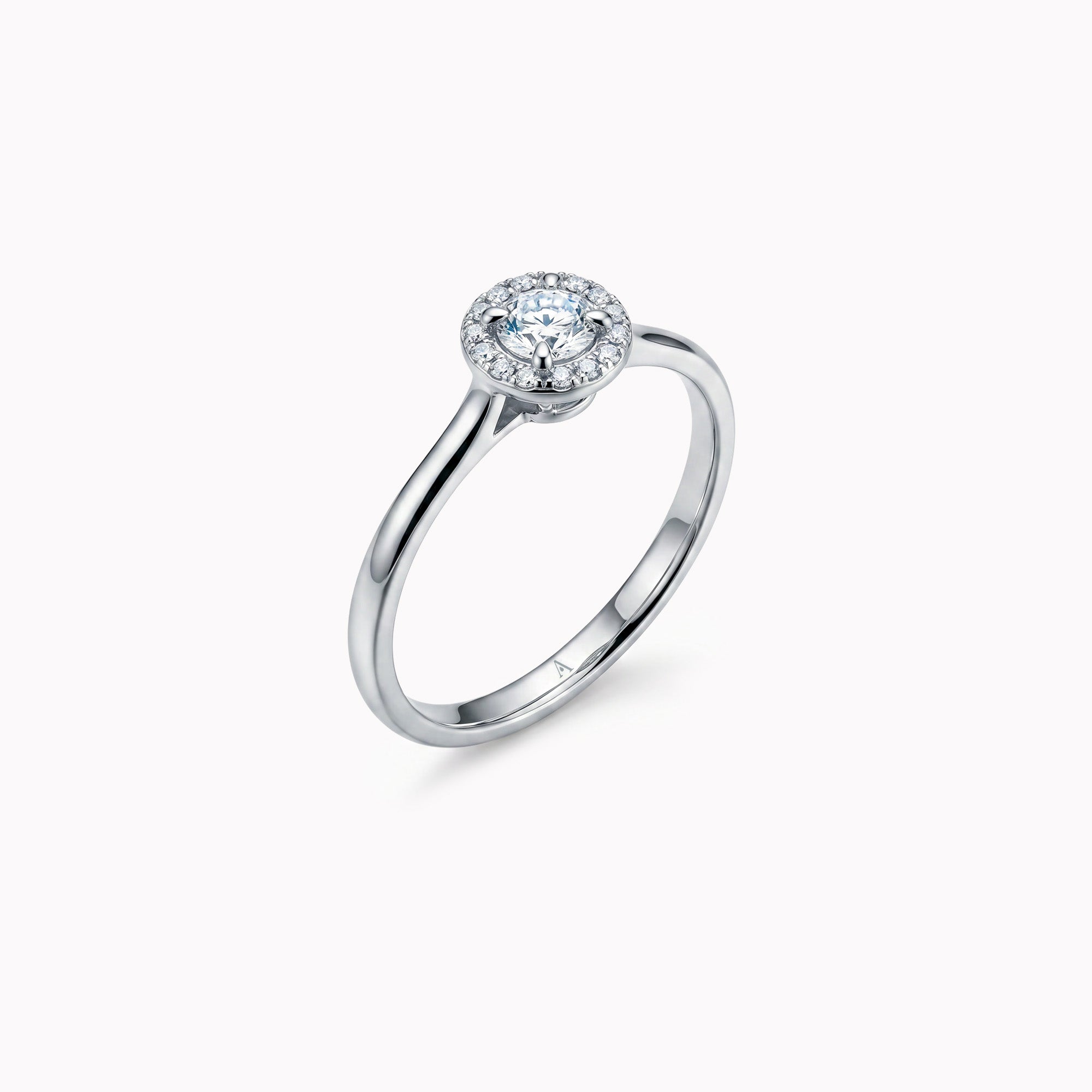 Anillo de compromiso The Little Funkee Girl de 0.20 ct en oro blanco 18k