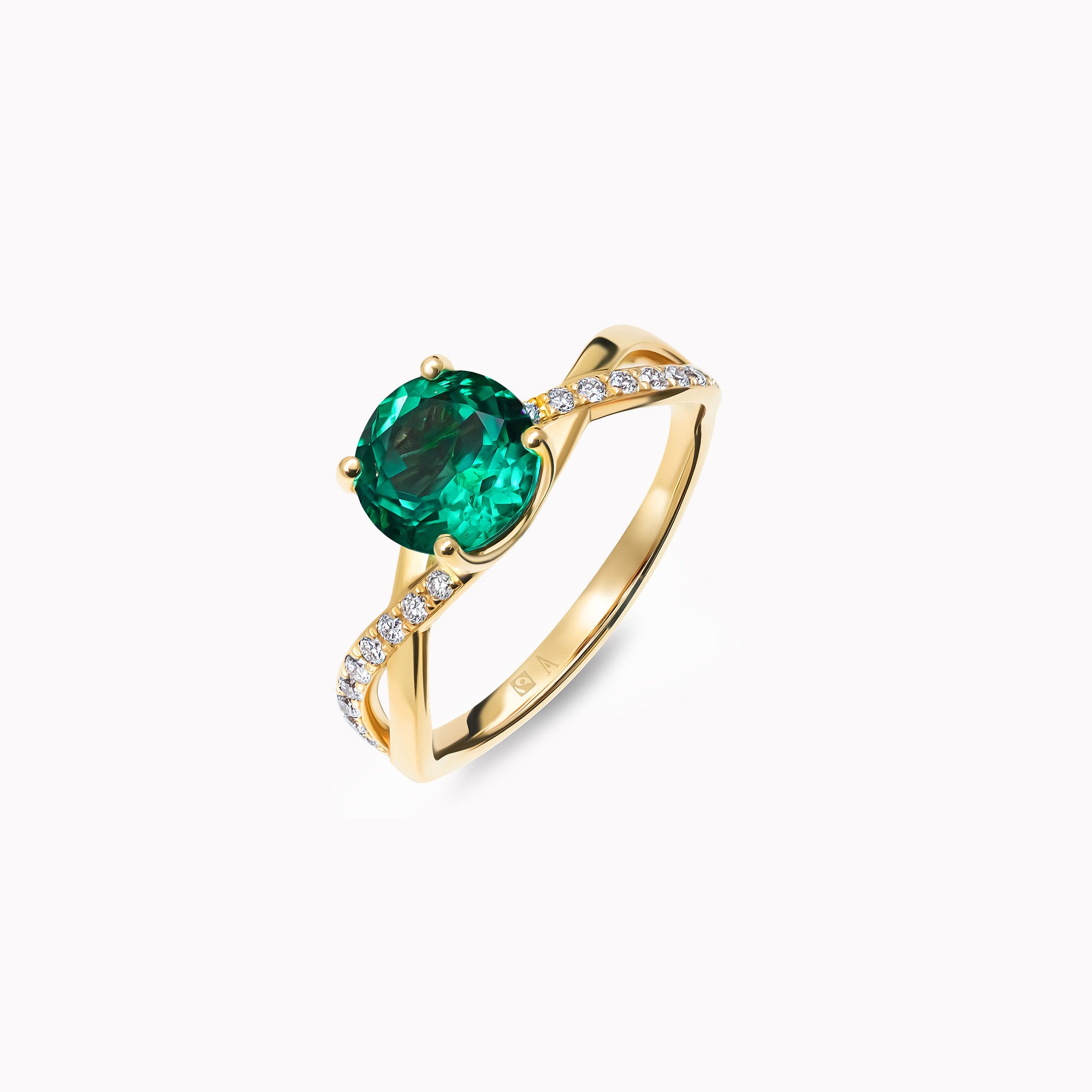 Féeriquement Coquette - esmeralda 1.00 ct - oro amarillo 18k