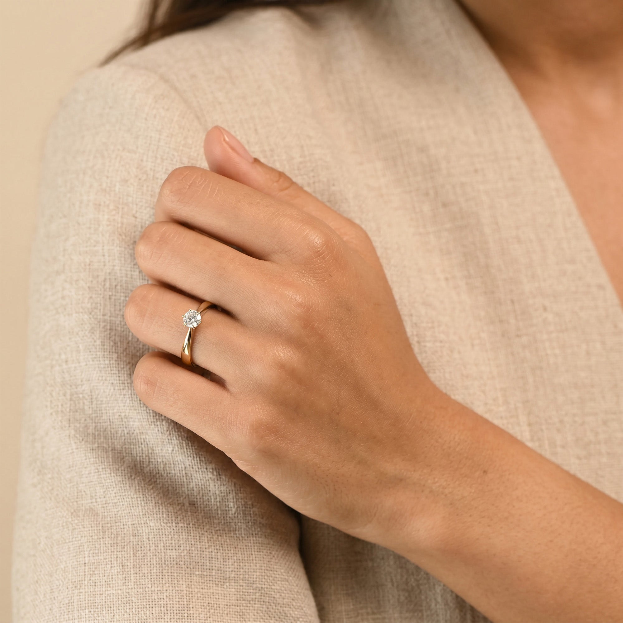 Sobriété Heureuse (L) - 0.50 Quilates - oro amarillo 18k