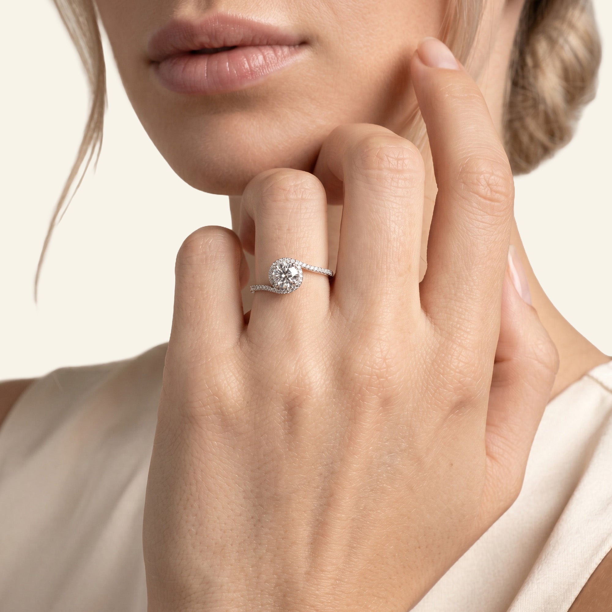 La Merveilleuse spirale - 0.50 qu ilates- oro blanco 18k