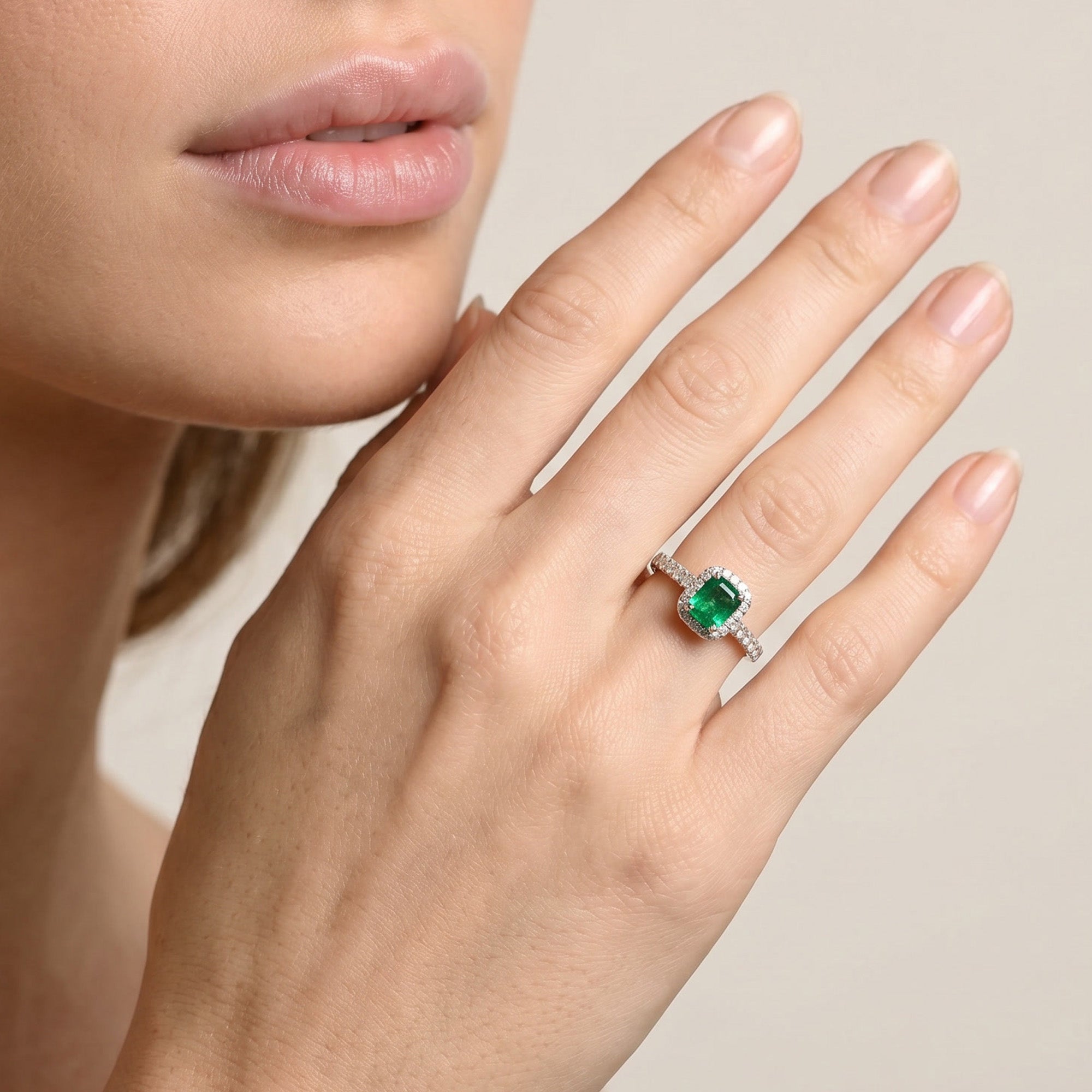 Mille nuances de vert - 0.50 ct - platino 950