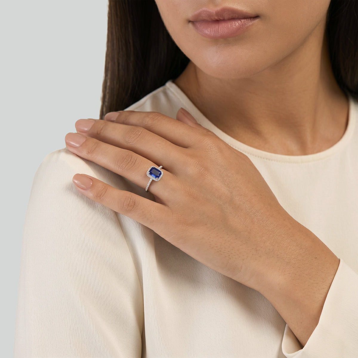 Tanzanian Queen - 1.00 carat - or blanc 18k