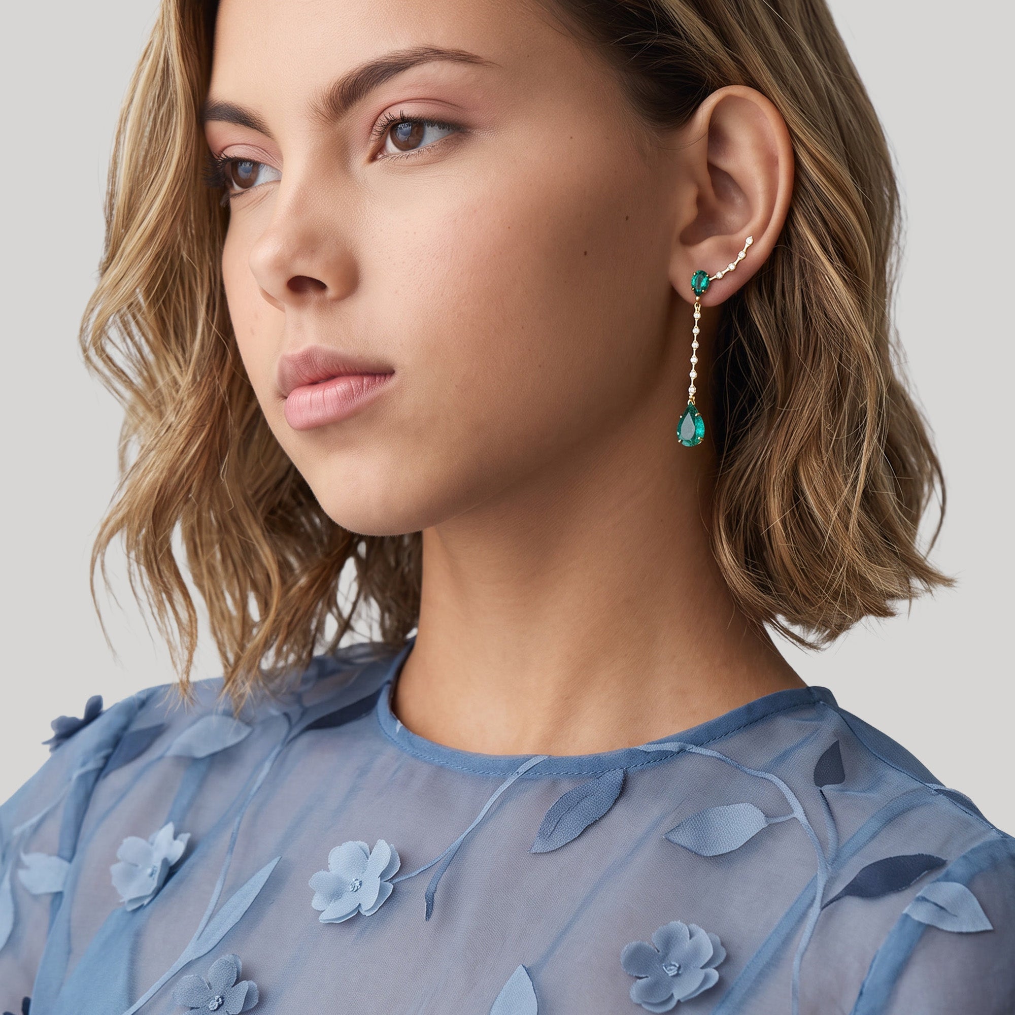 The Amazonian Green Leaves – 18k yellow gold