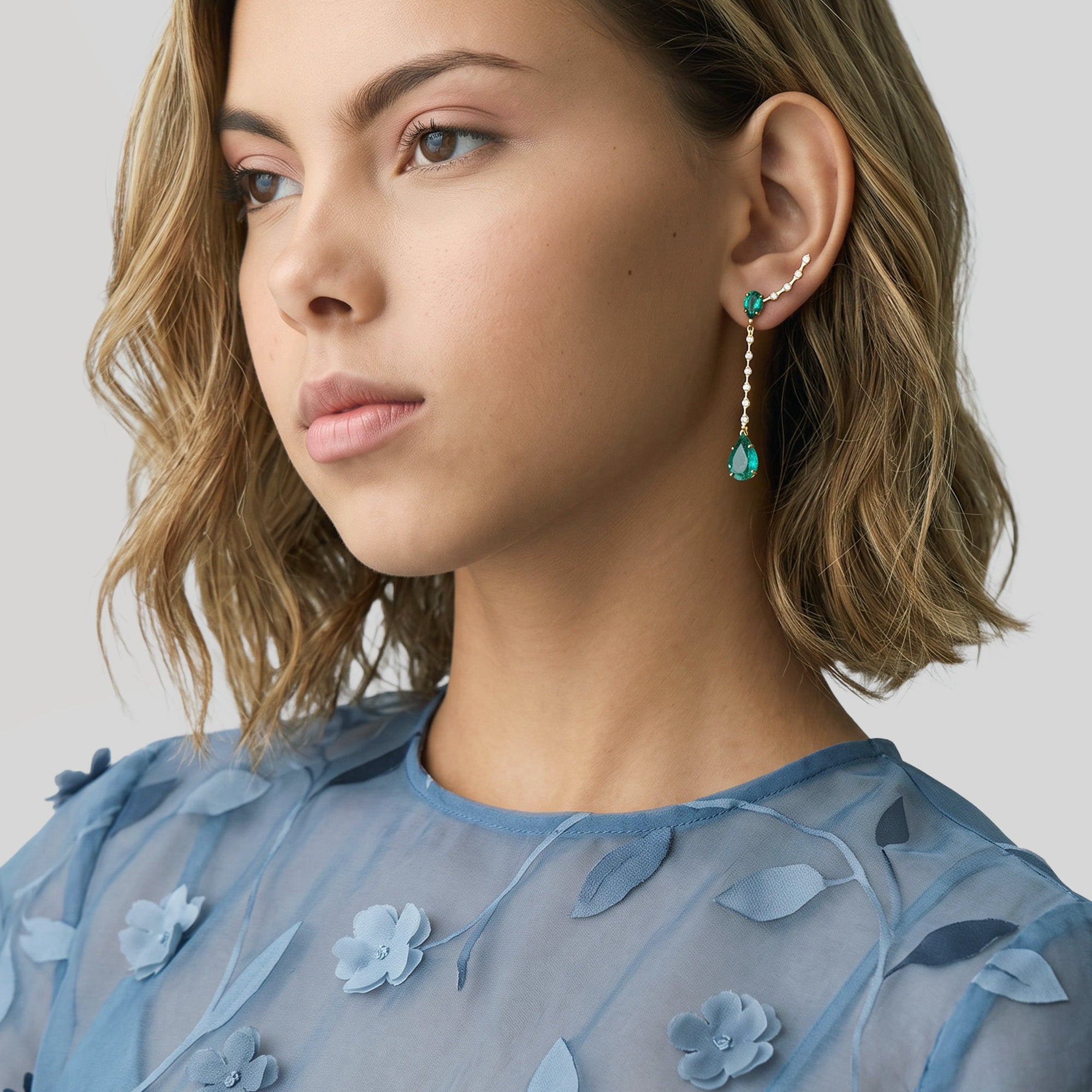 The Amazonian Green Leaves – 18k yellow gold