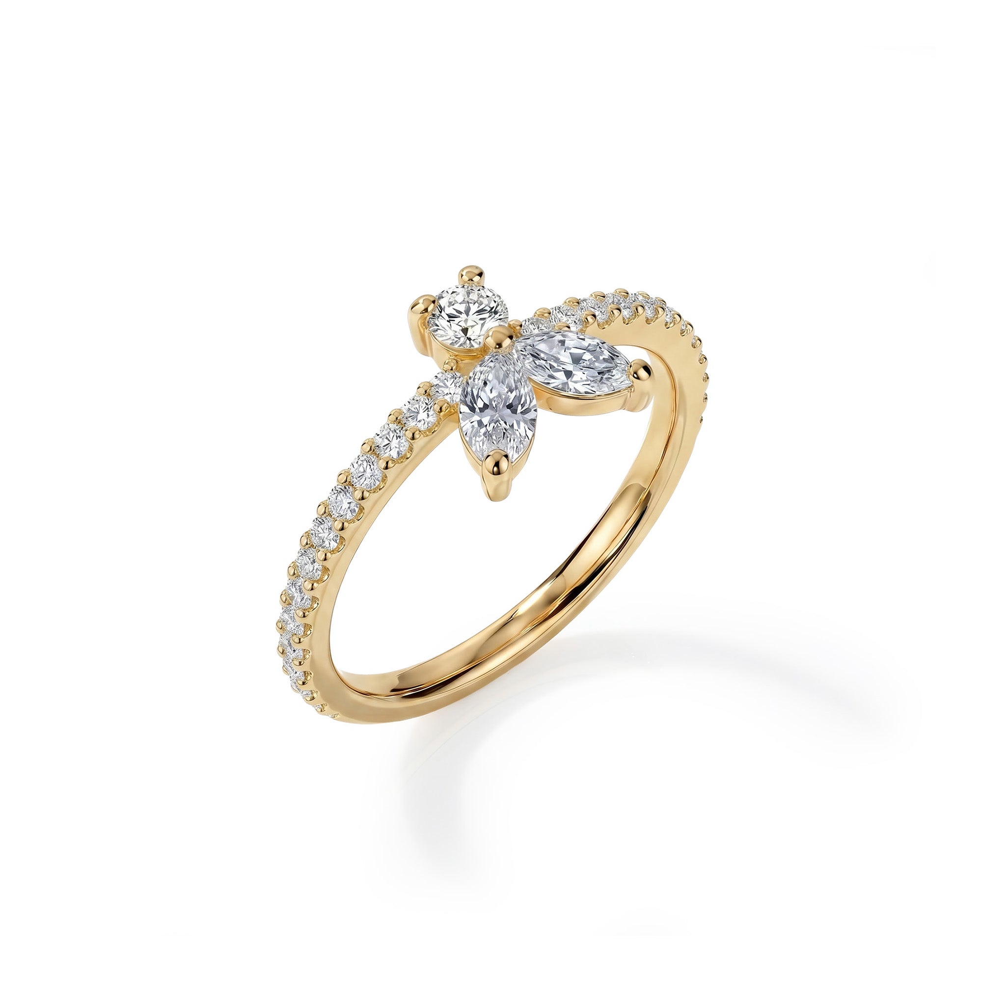 The Fancy Little Bee 0.39 quilates - oro amarillo 18k