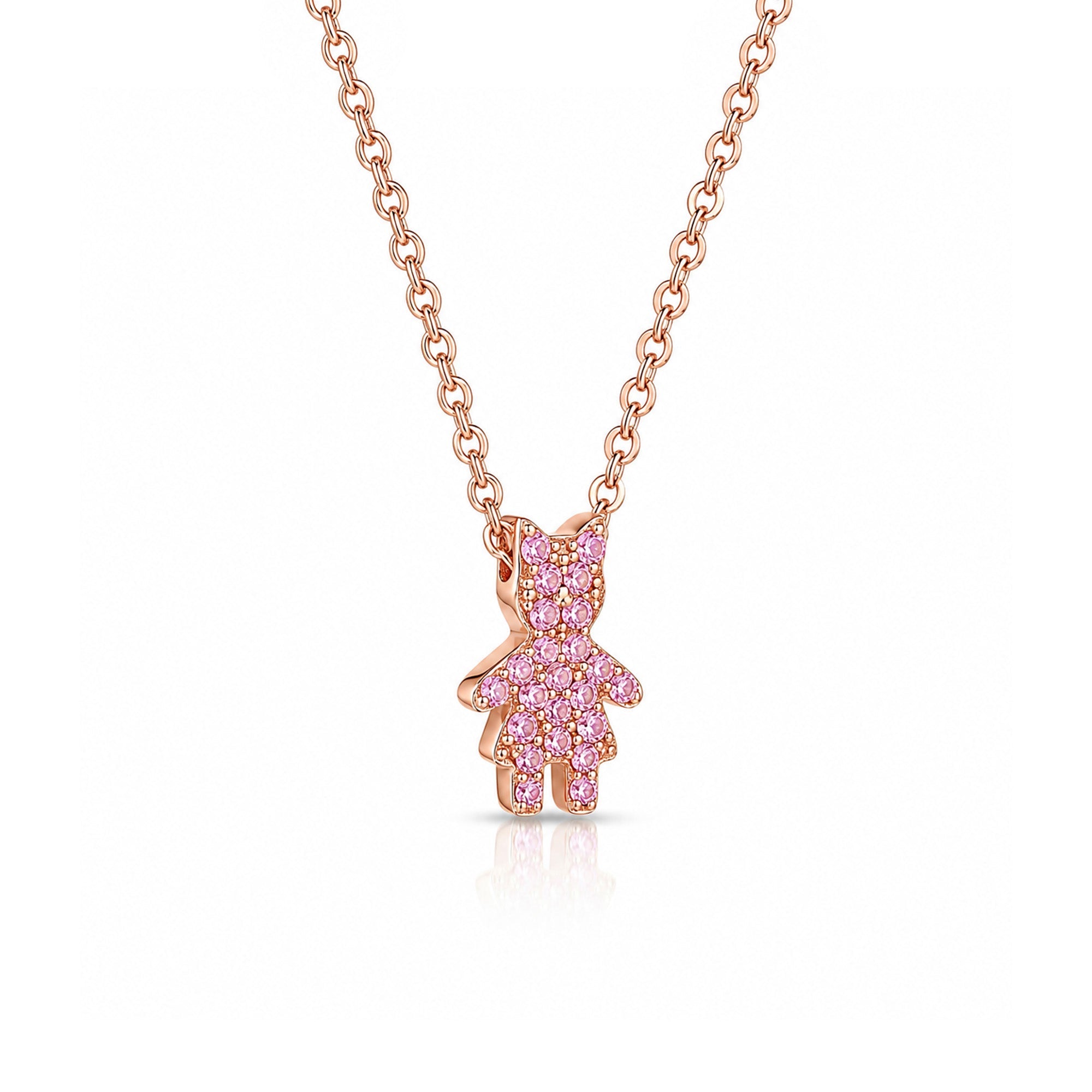 The Little Muse – Pink Confetti | Necklace 18k Red Gold