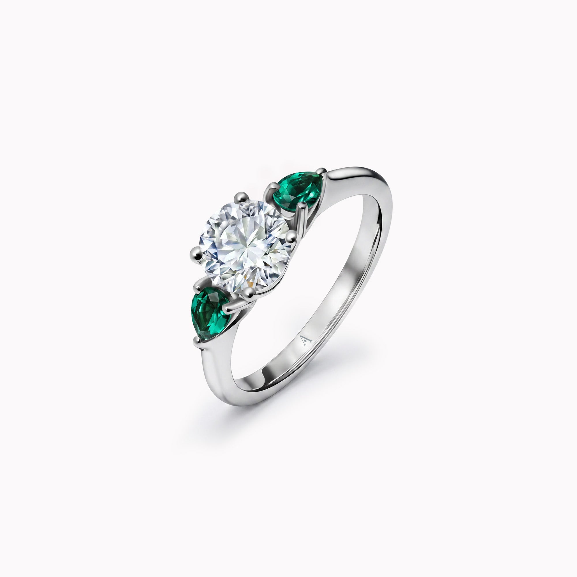 Moonlit Blossom - oro blanco 18k