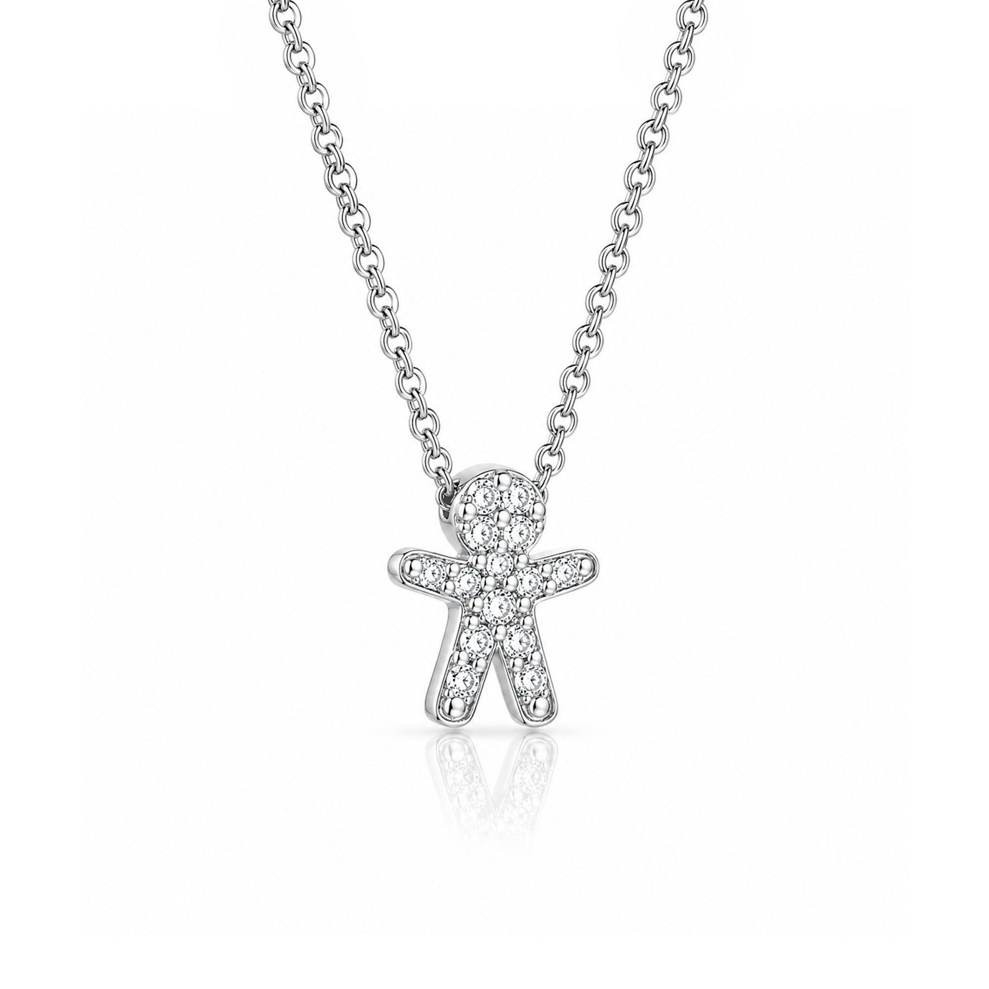 The Little One – Diamond Pavé | Necklace White Gold 18k
