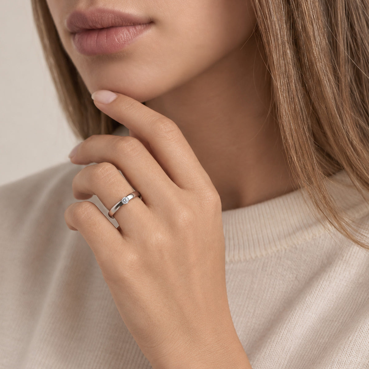 The Minimalist Lady - 0.30 ct - oro rojo 18k