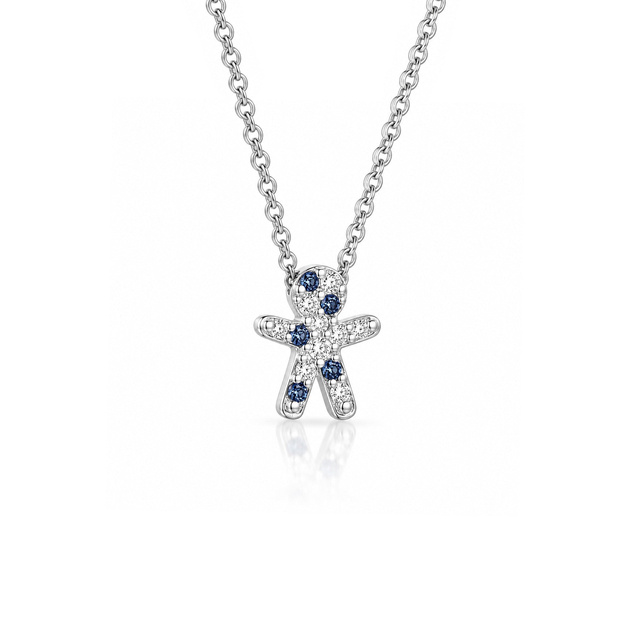 The Little One – Blue Confetti | oro blanco 18k