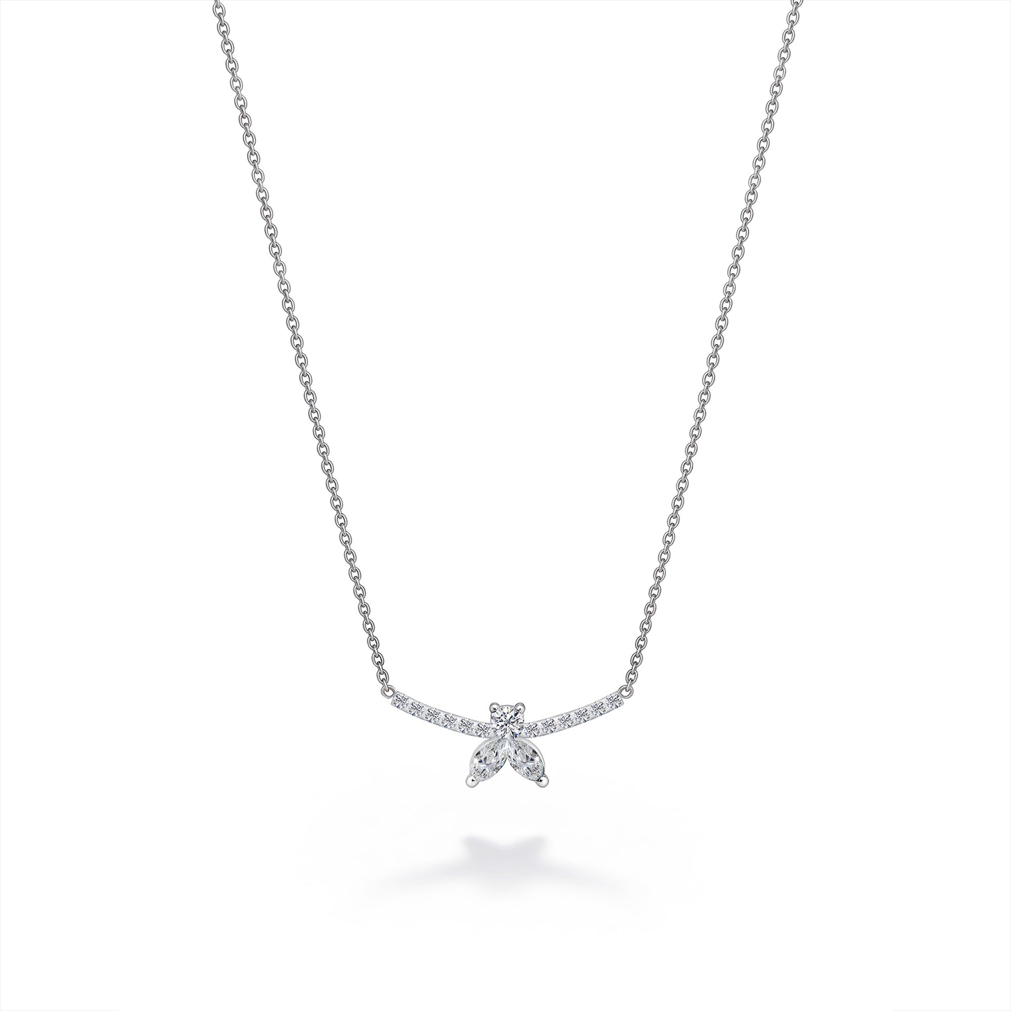 Collar The Little Bee S - oro blanco 18k