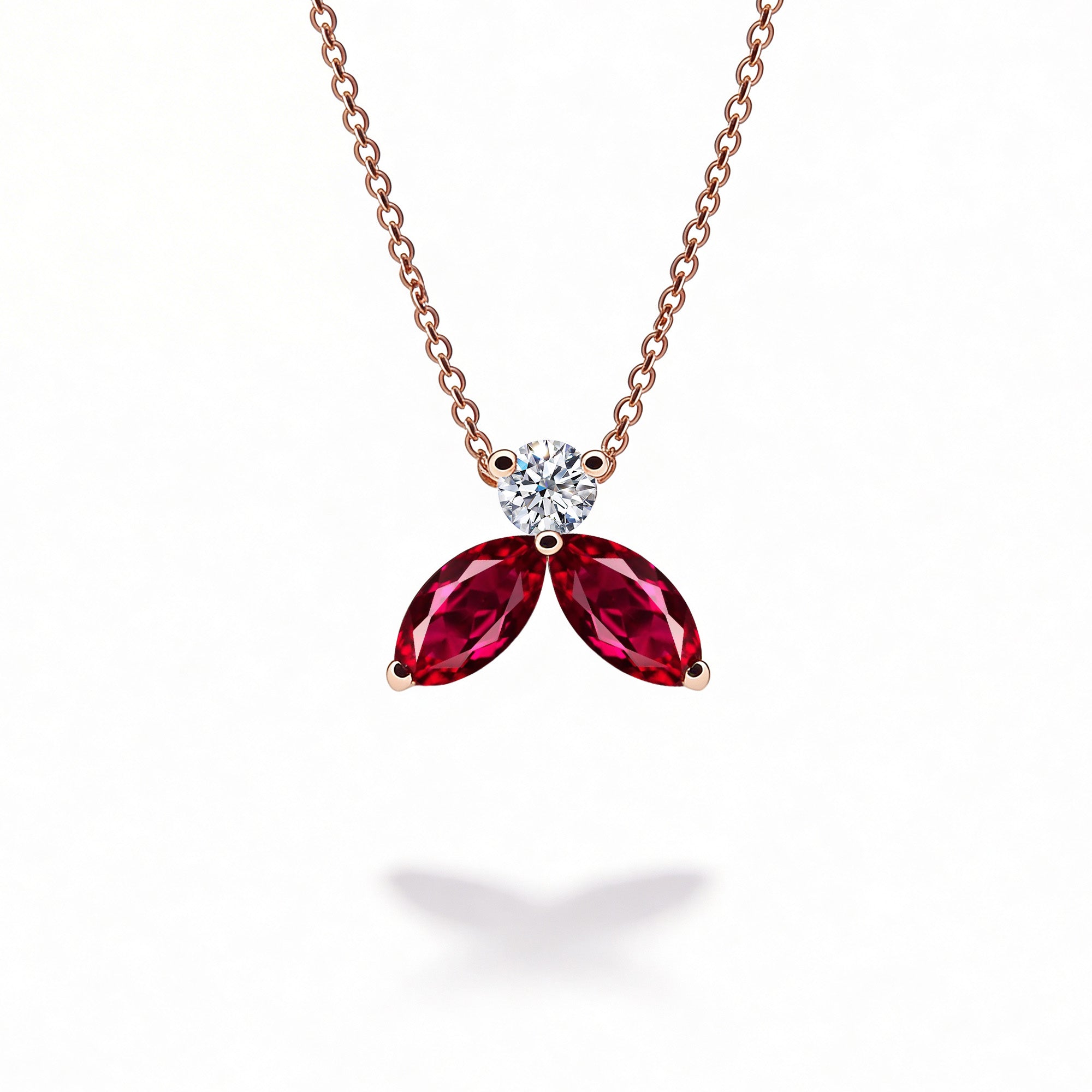 Necklace The Little Bee Rouge M - Yellow Gold 18k