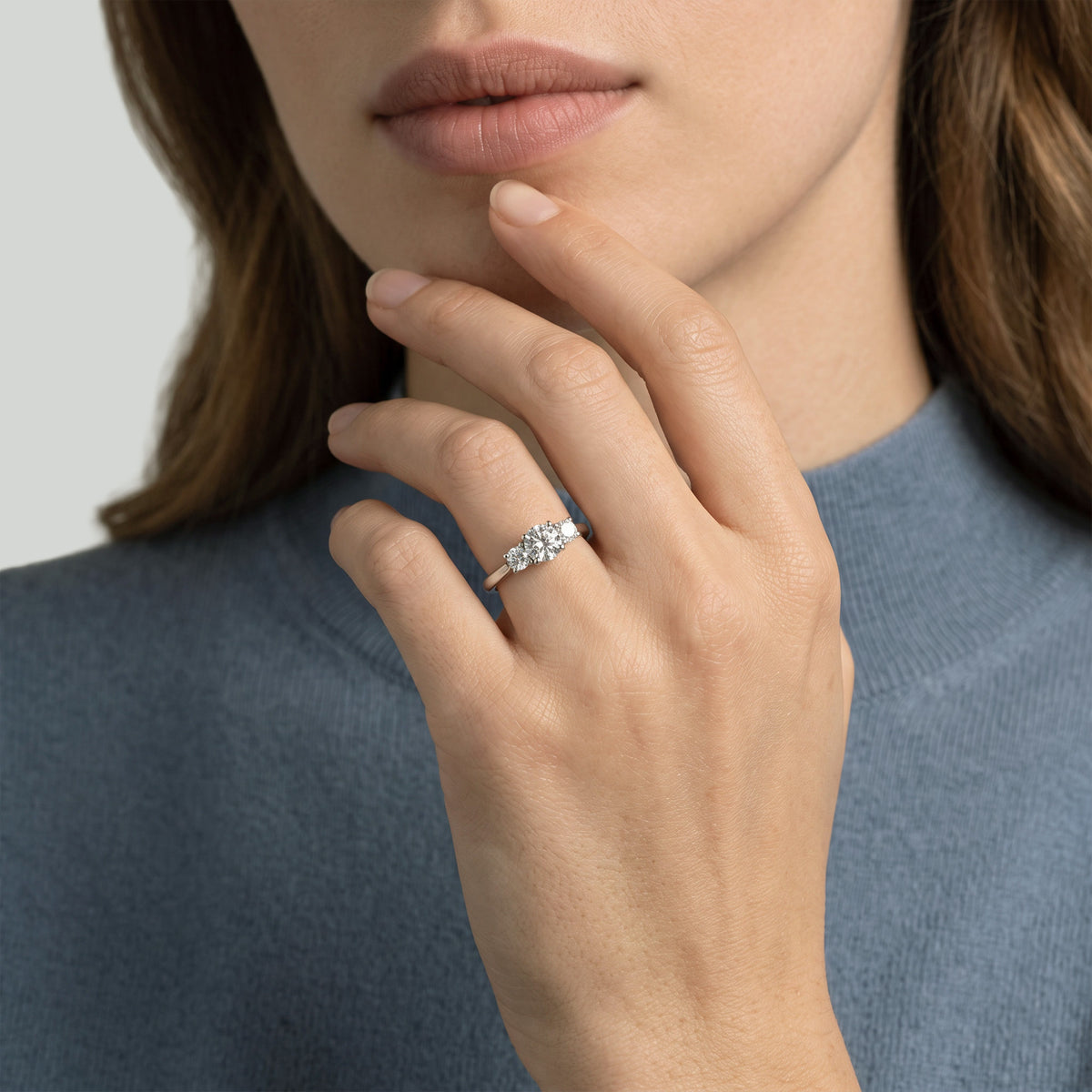 Three Little Birds - 0.30 ct - oro blanco 18k