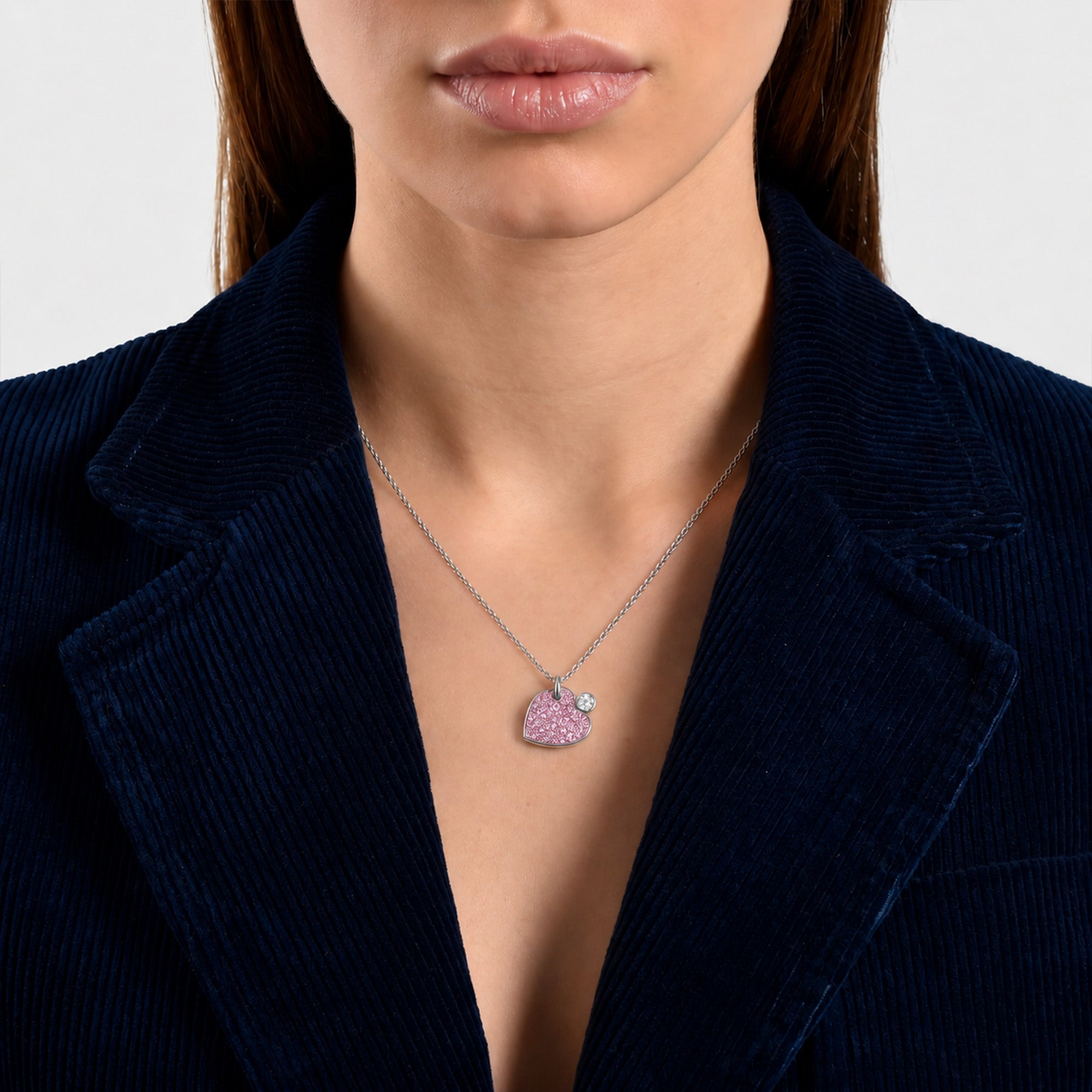 Wild Forest Heart Necklace - 18k white gold