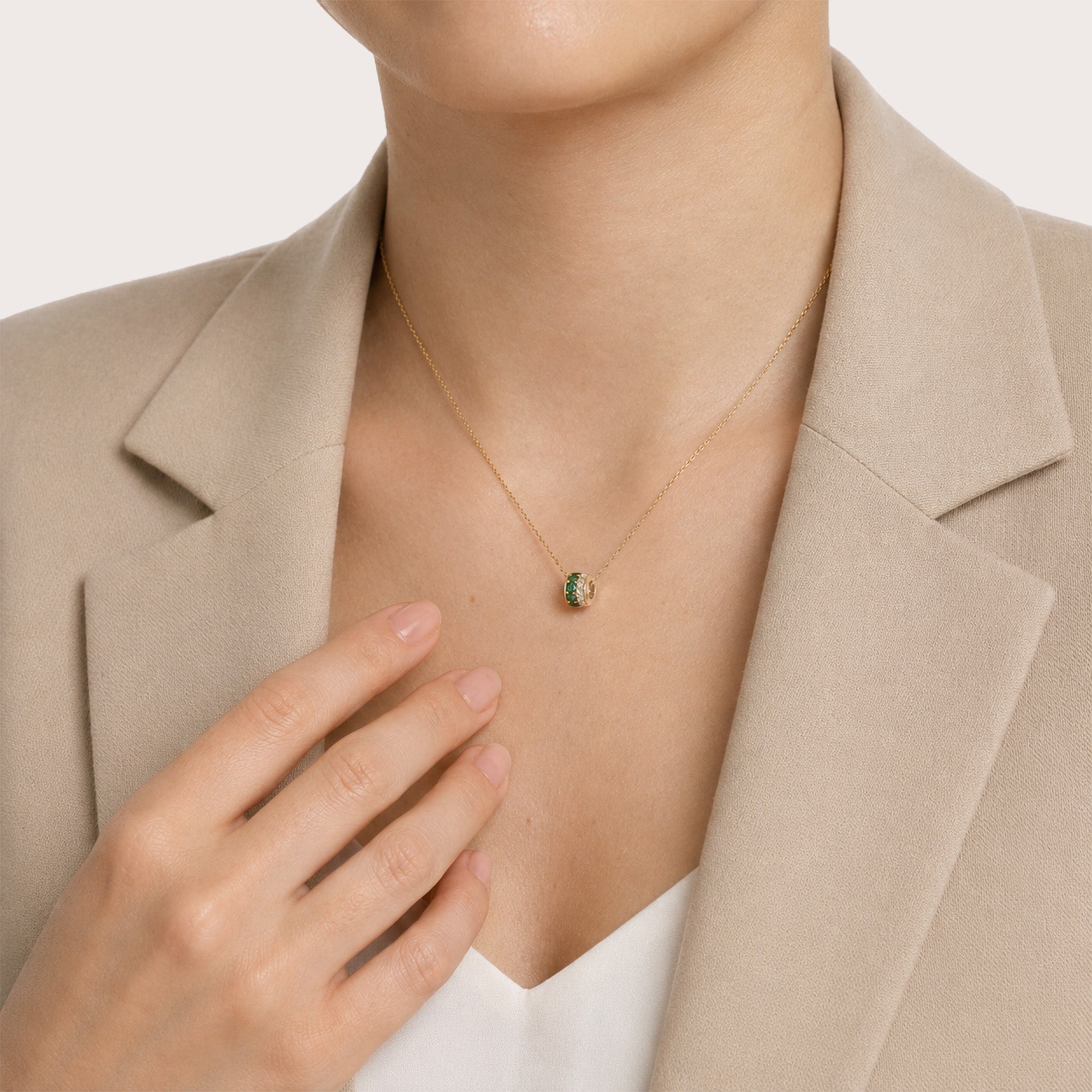 Necklace Rainbow - Yellow gold 18k