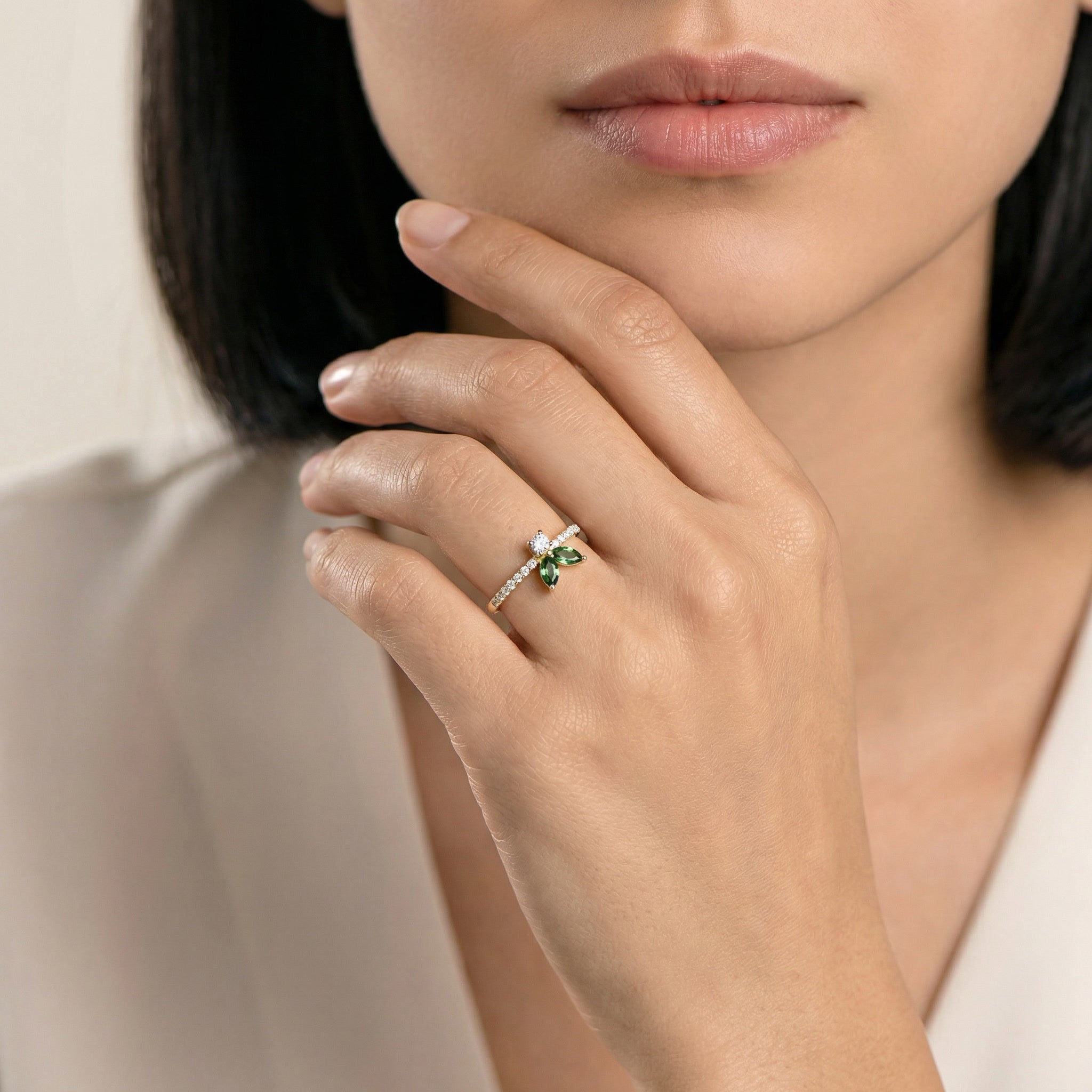 The Fancy Little Bee Tourmaline Vert antique - Gelbgold 18K