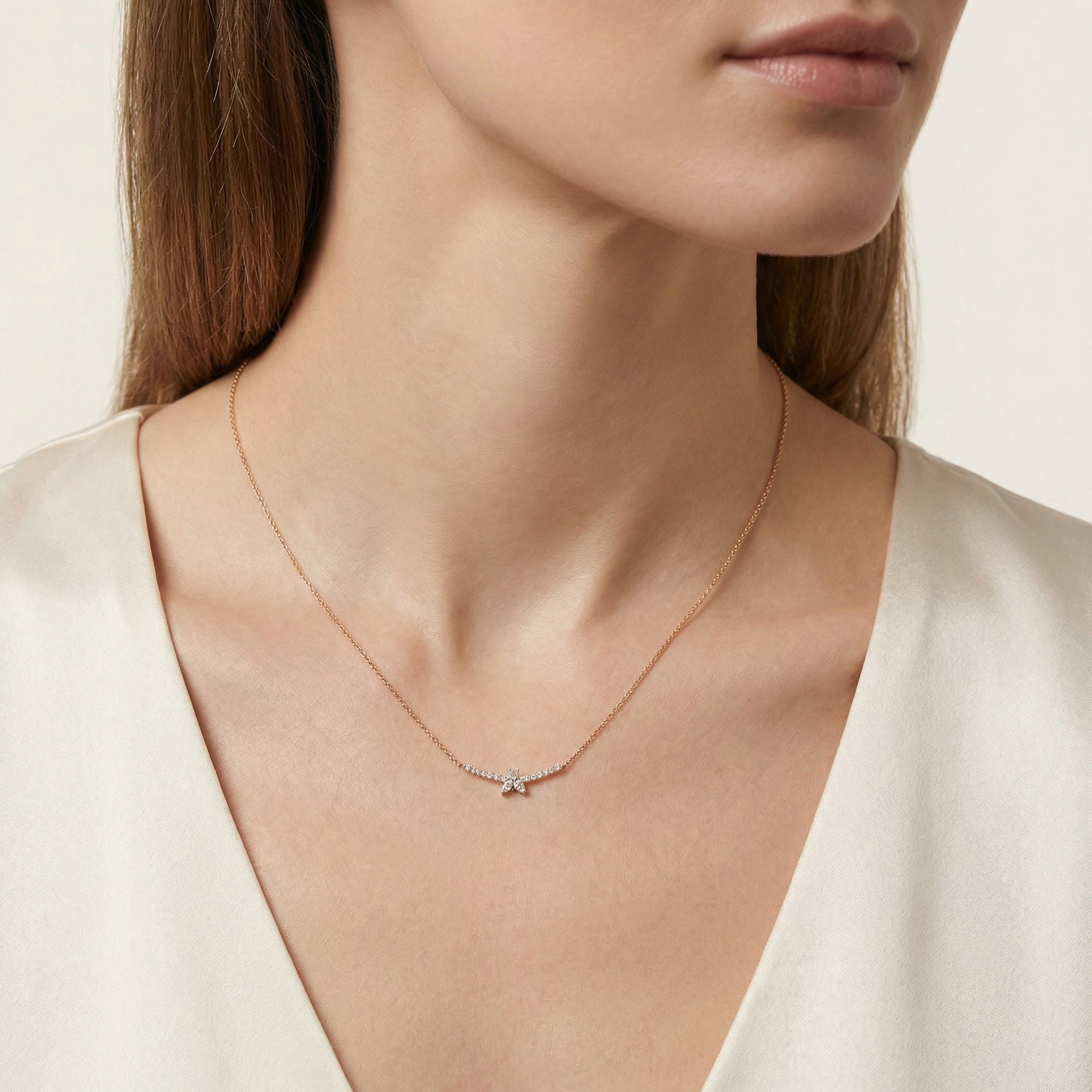 Necklace The Little Bee S - Red Gold 18k