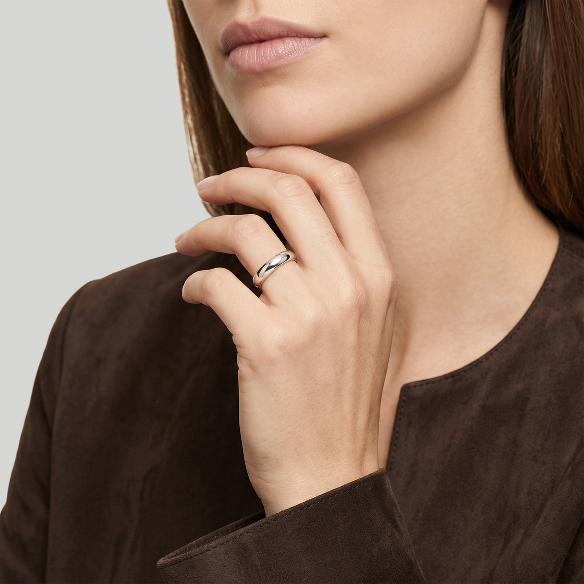The Curvy 4.0 mm - platino 950