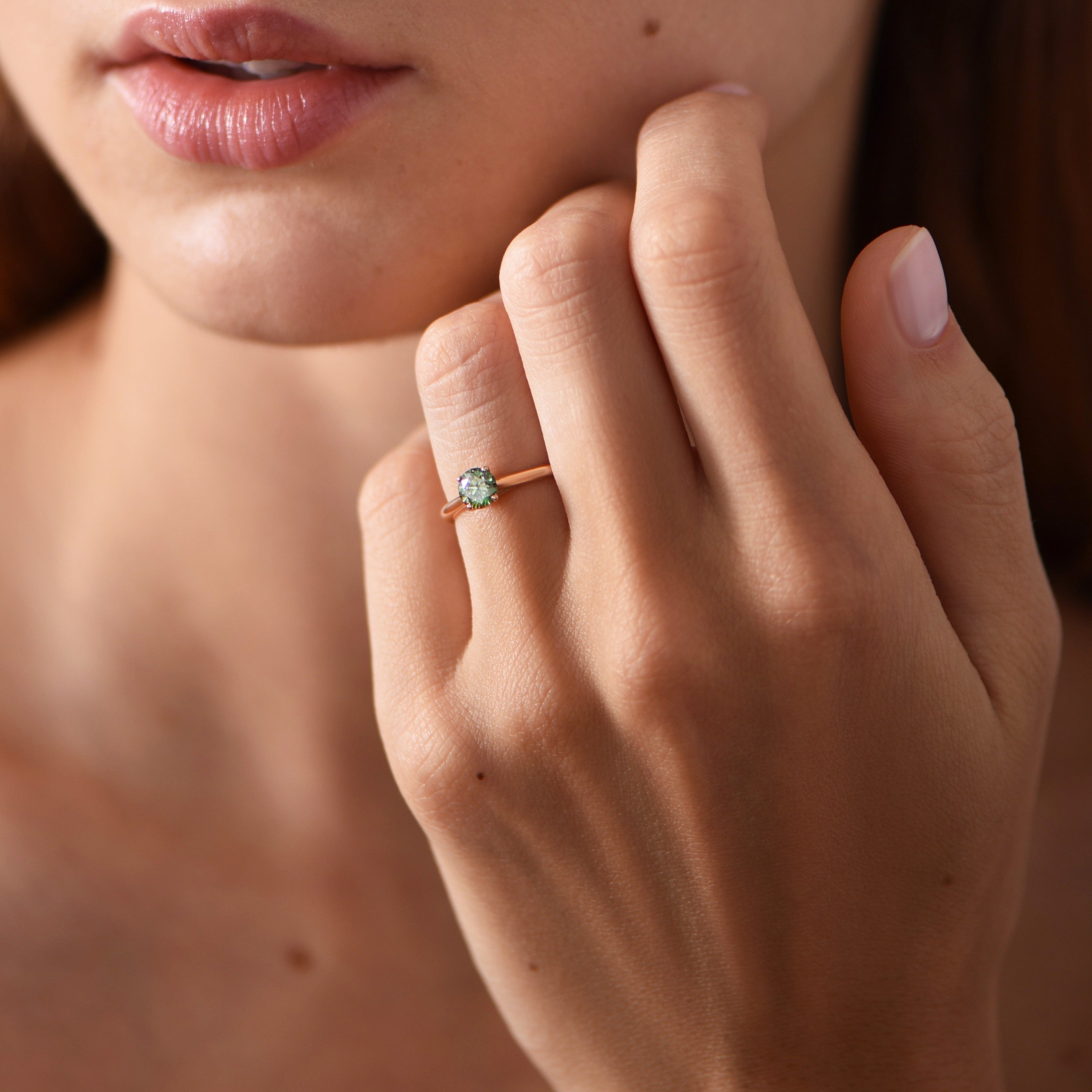 Miss Sweetheart Green 0.50 quilates - oro rojo 18k