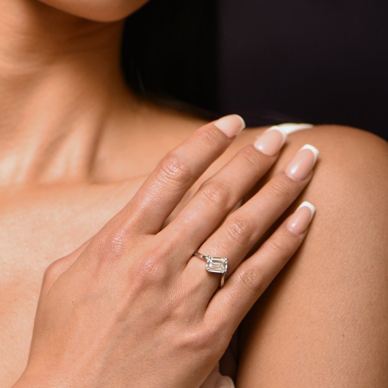 The Ice Skating Girl 2.00 carats - platinum 950 – Engagement Ring gold 18k – Front view