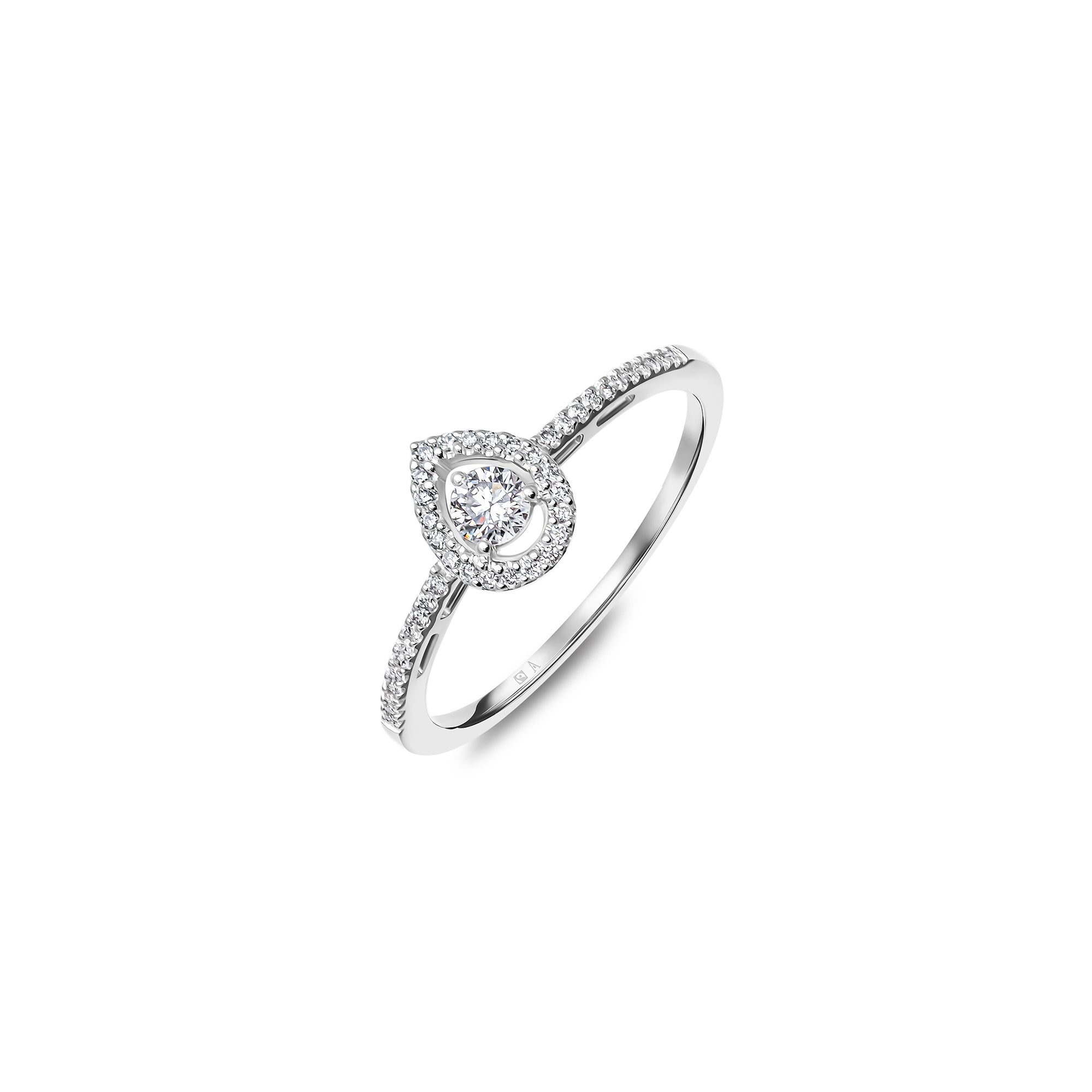 Ring S-1433- Weissgold 18k – Ring Gold blanc mit Diamant(en) – Produktansicht