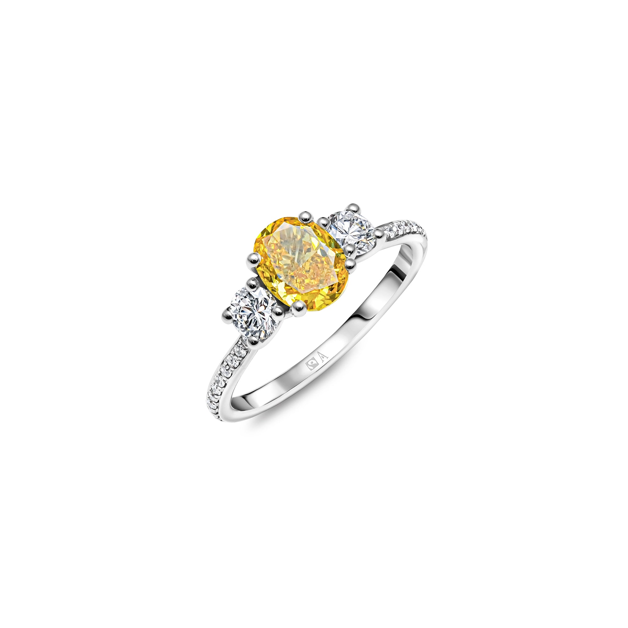 Three Little Sunbirds 1.00 CARATS - WHITE GOLD 18K