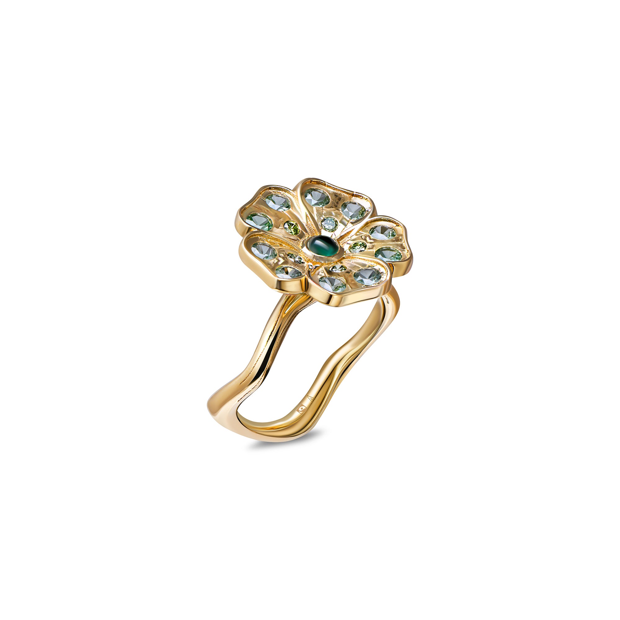 Romantic Rose Garden green - oro amarillo 18k