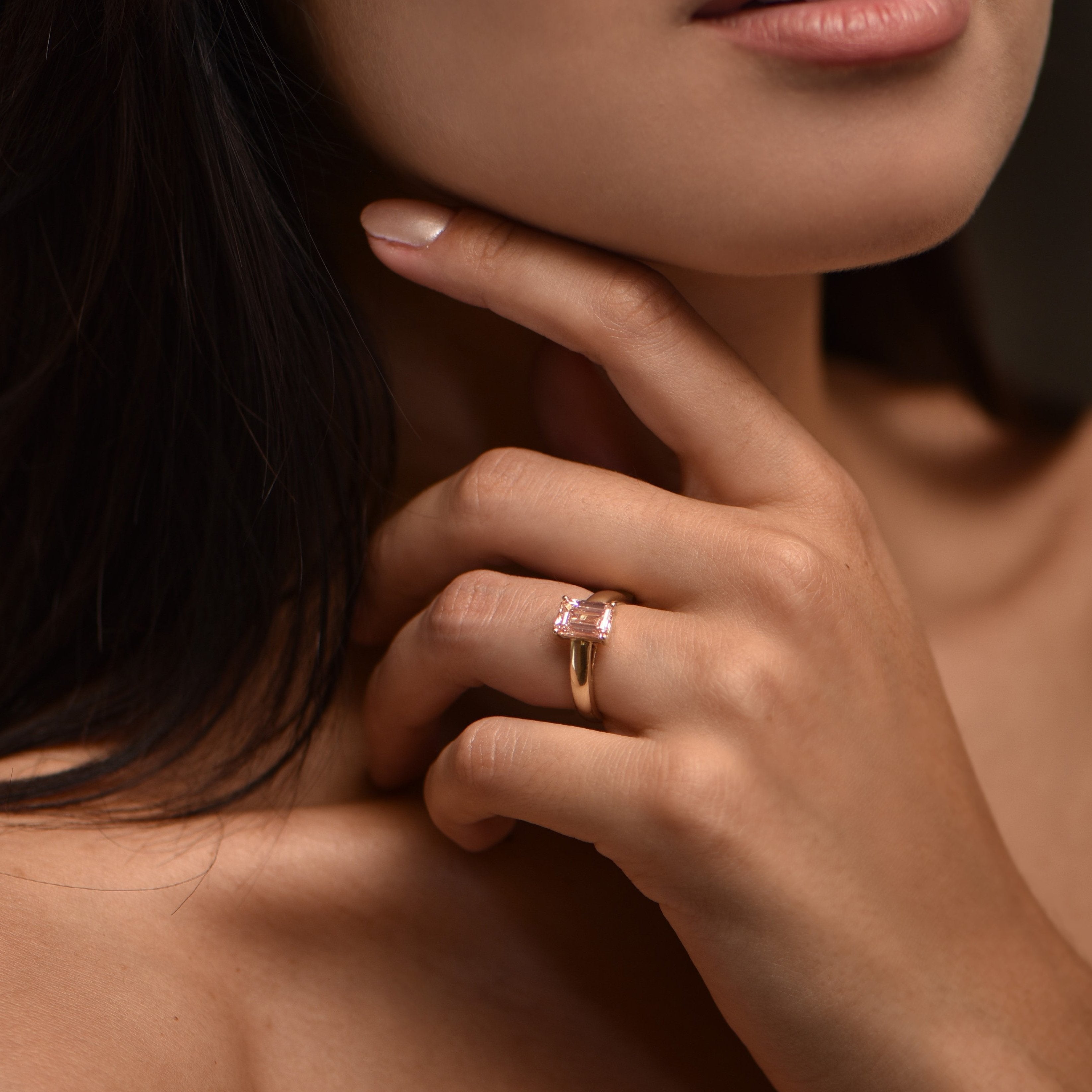 Laguna Colorada ring with pink diamond