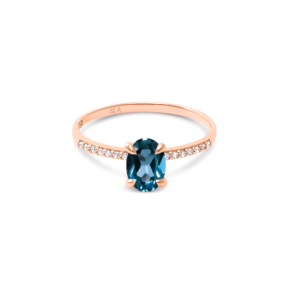 Ring AA-286 - Rotgold 18k – Ring Gold 18k avec pierre – Produktansicht