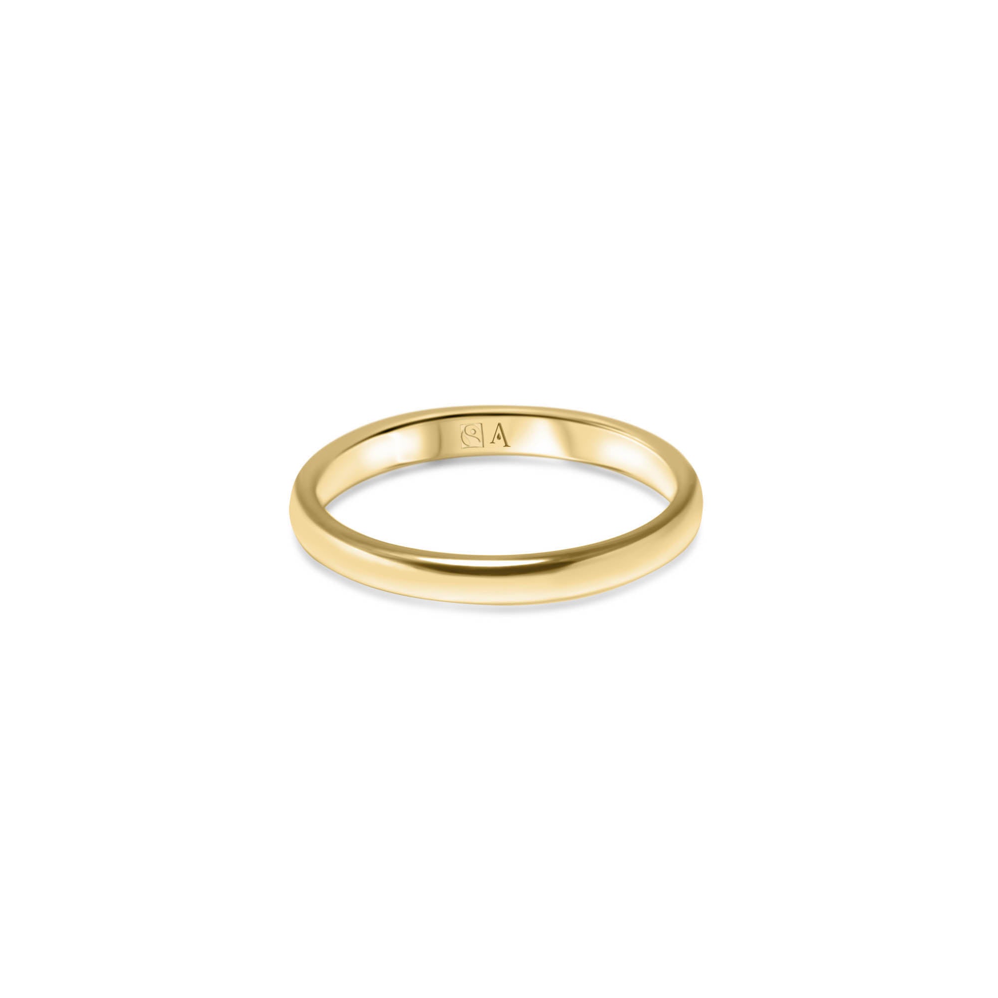 The Demycurvy 2.5 mm - yellow gold 18k – Wedding Band AGUAdeORO gold 18k – product view