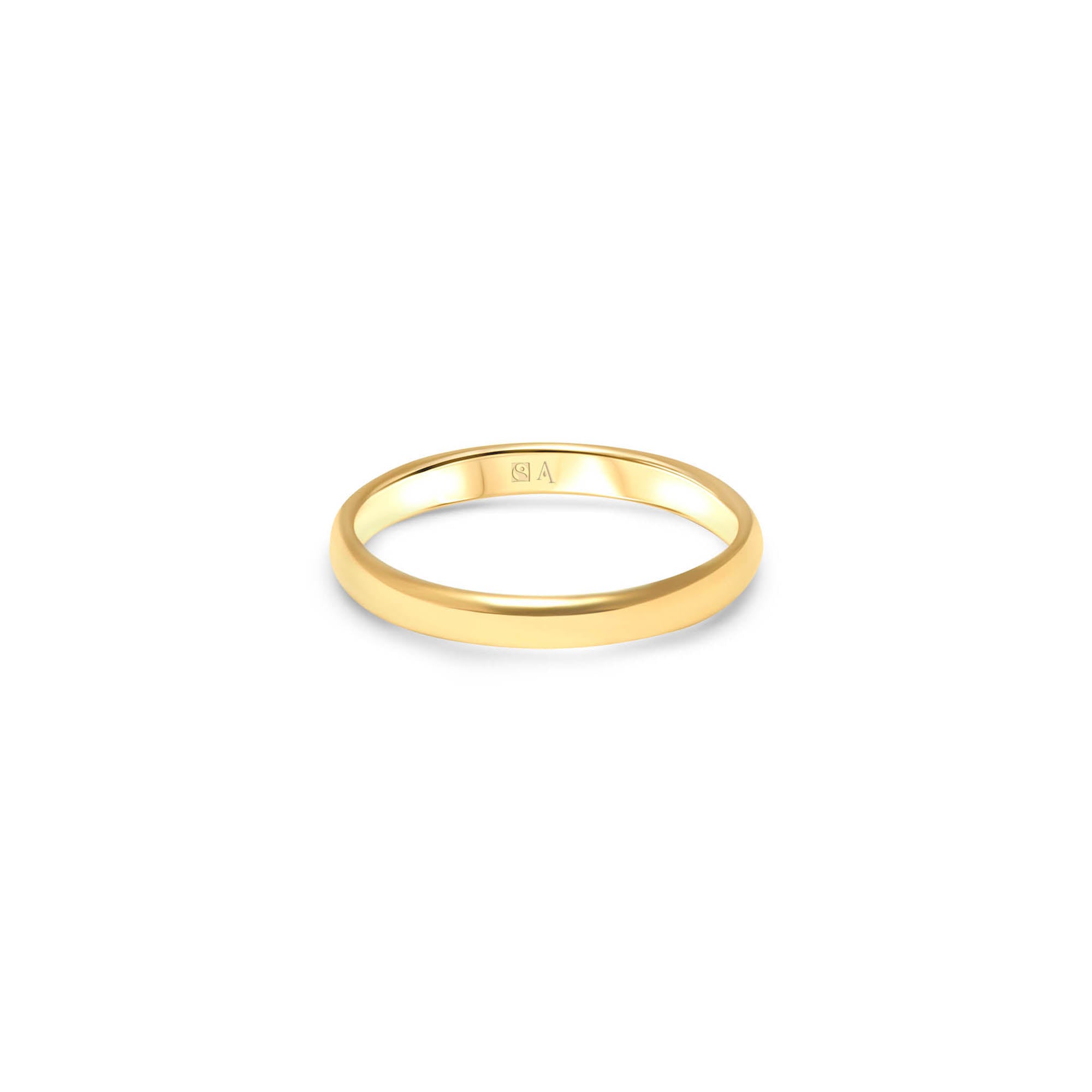 The Curvy 3.0 mm - Gelbgold 18k – Trauring AGUAdeORO Gold 18k – Produktansicht