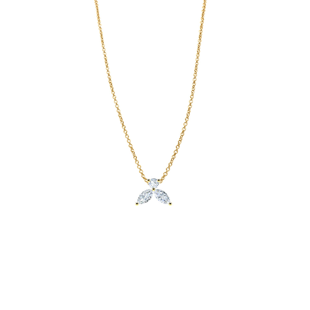 Collier The Little Bee XS - yellow gold 18k – Necklace gold 18k with diamond(s) – product view