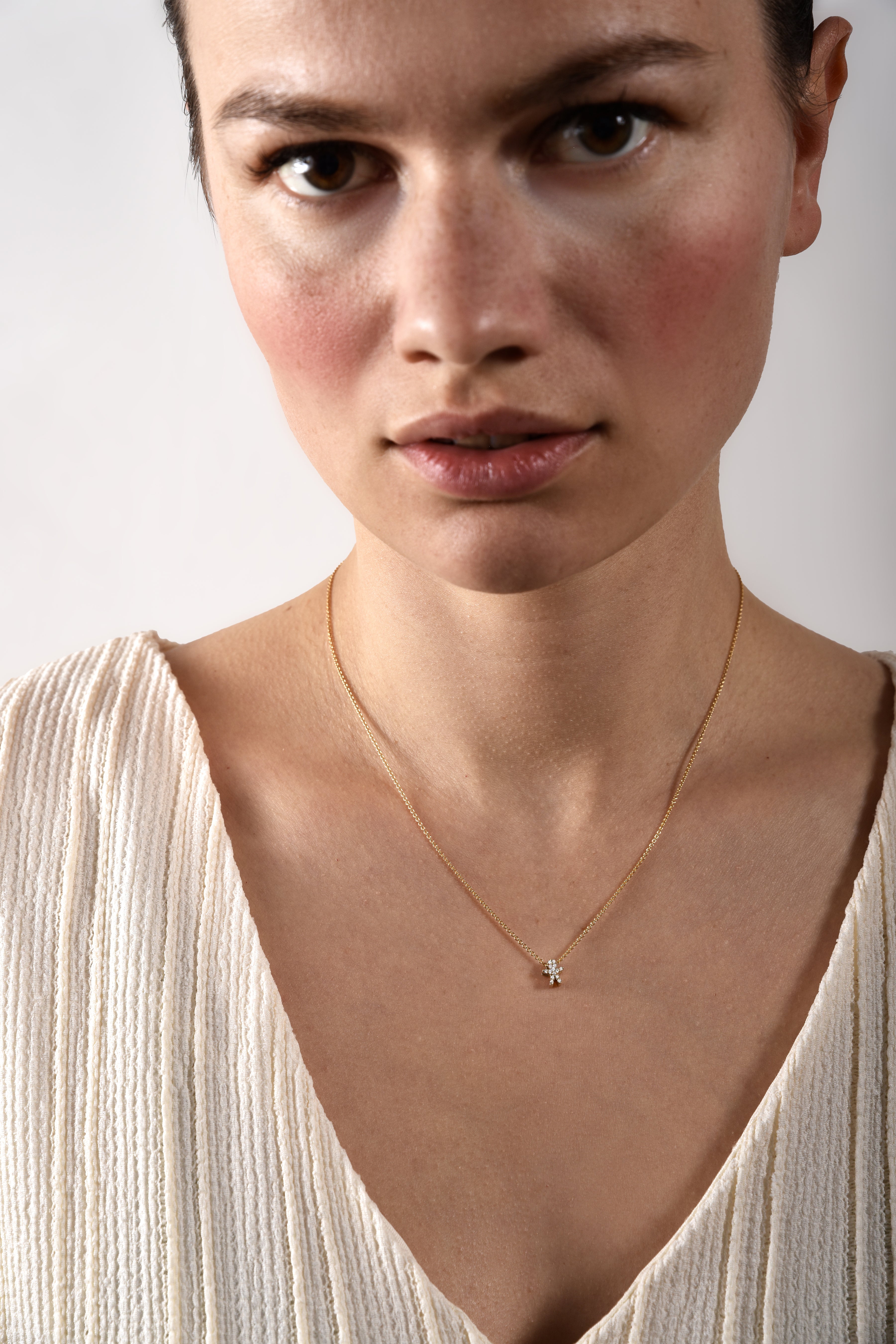 Collier L'Enfant Etoilé M - whitegold 18k – Necklace gold 18k – Front view