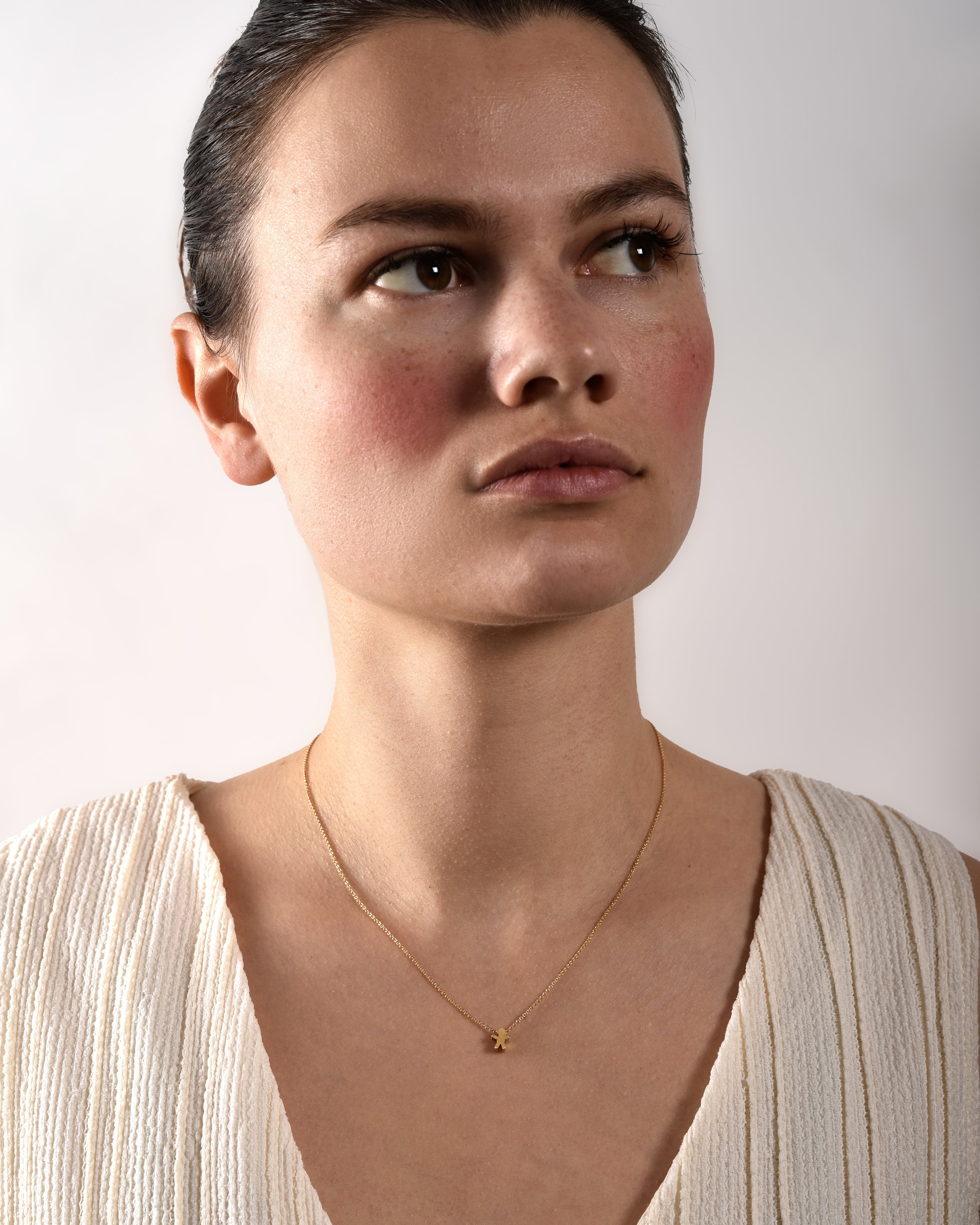 Collier L'Enfant Soleil M - whitegold 18k – Necklace gold 18k – Front view