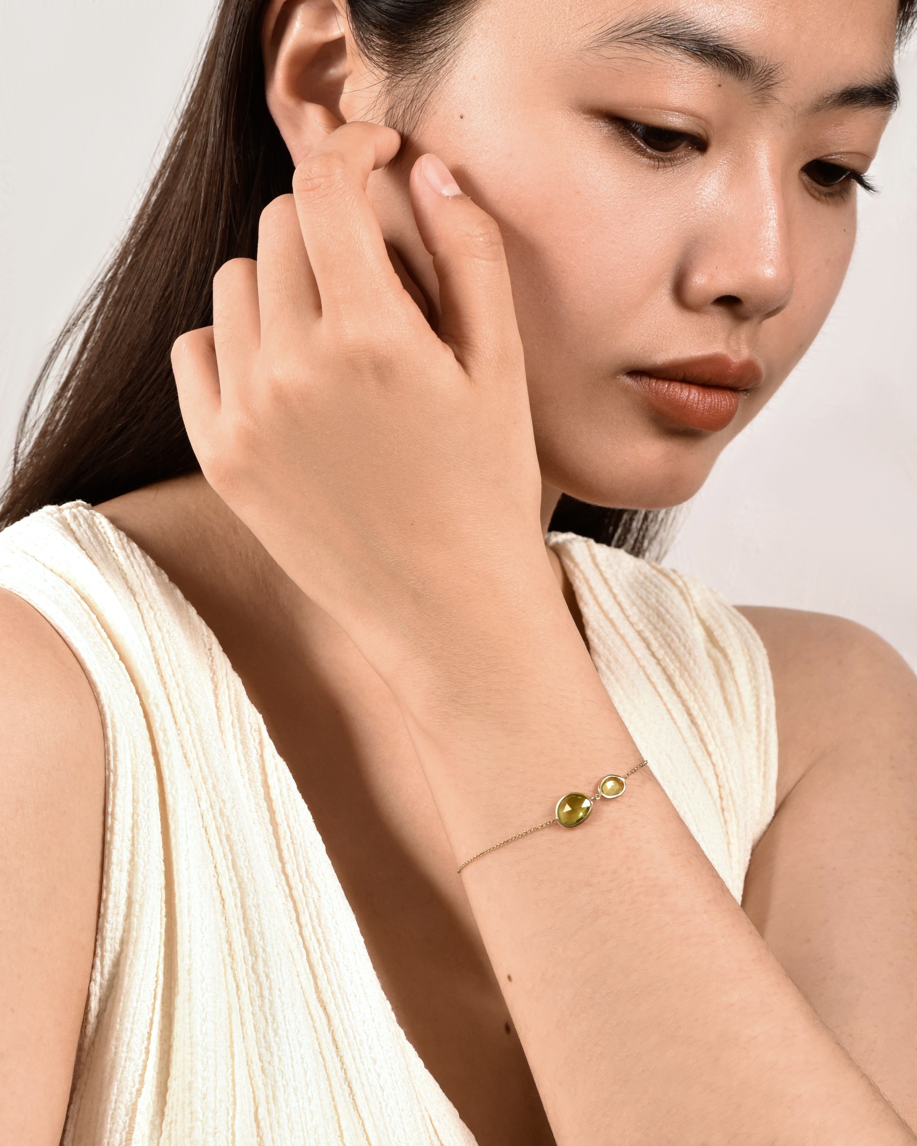 Oceane bracelet peridots