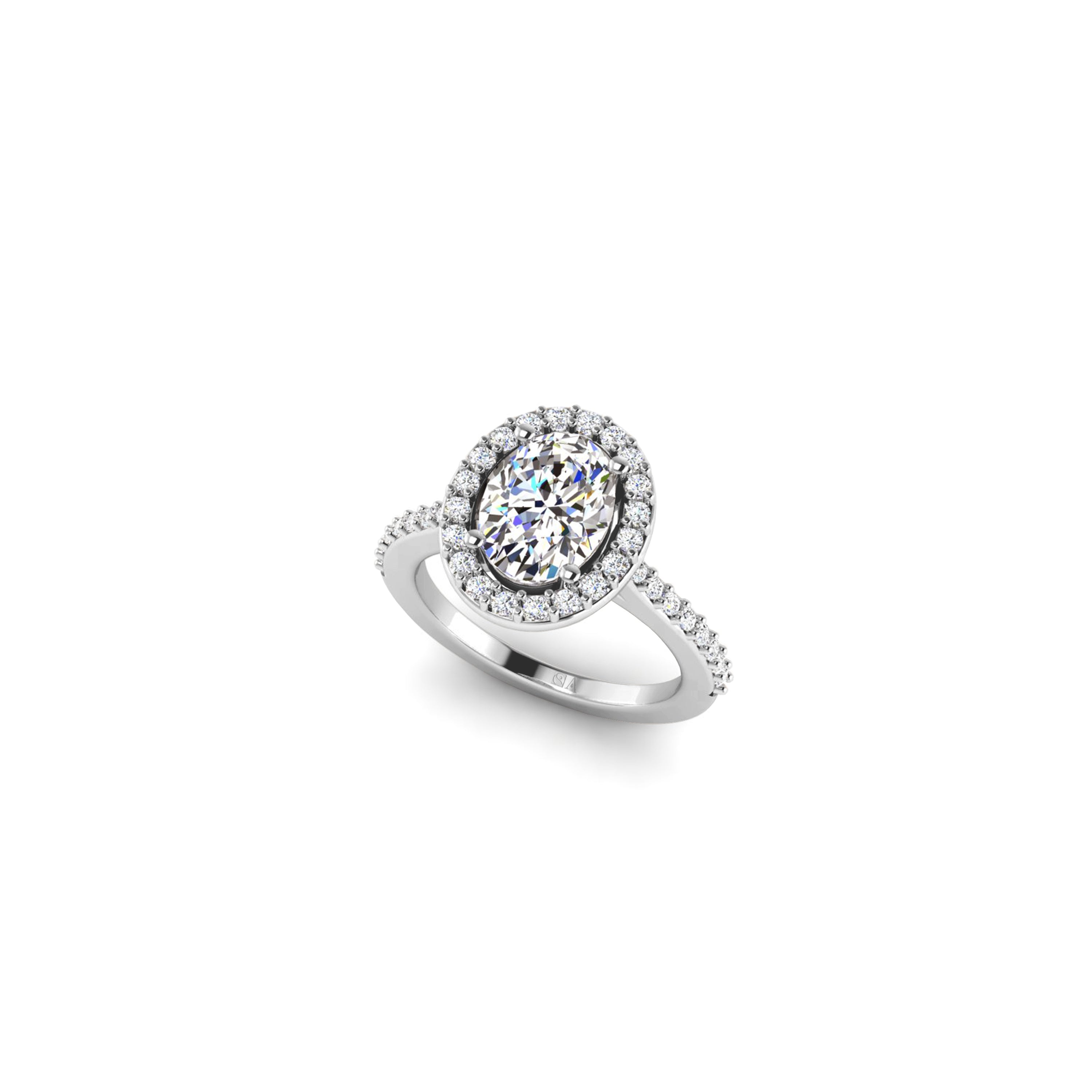 The Temple of Saturn 1.00 carats - oro blanco 18k – Anillo de compromiso oro 18k con diamante – vista del producto