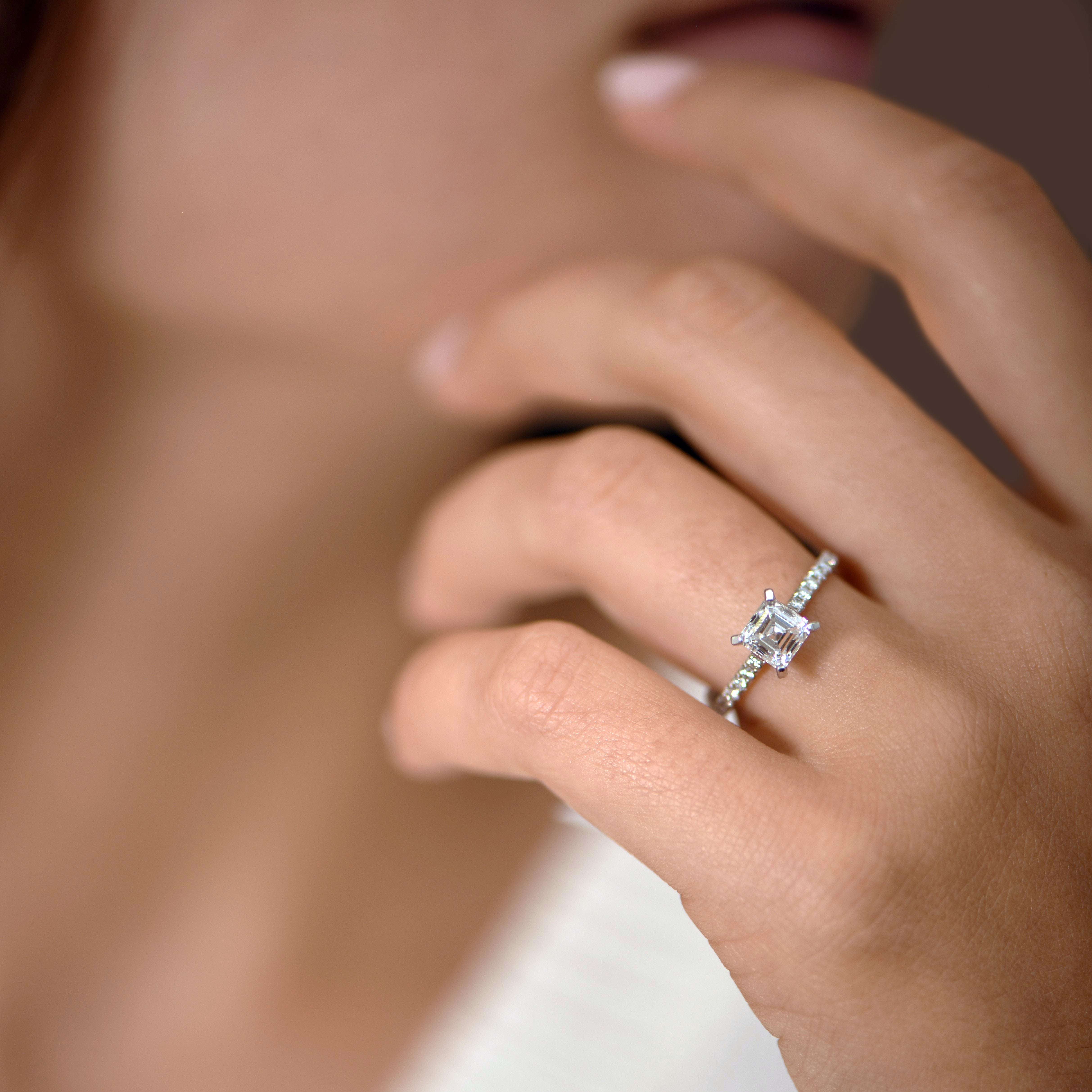 The Fancy Ice Cube 1.00 carats - or blanc 18k - AGUADEORO