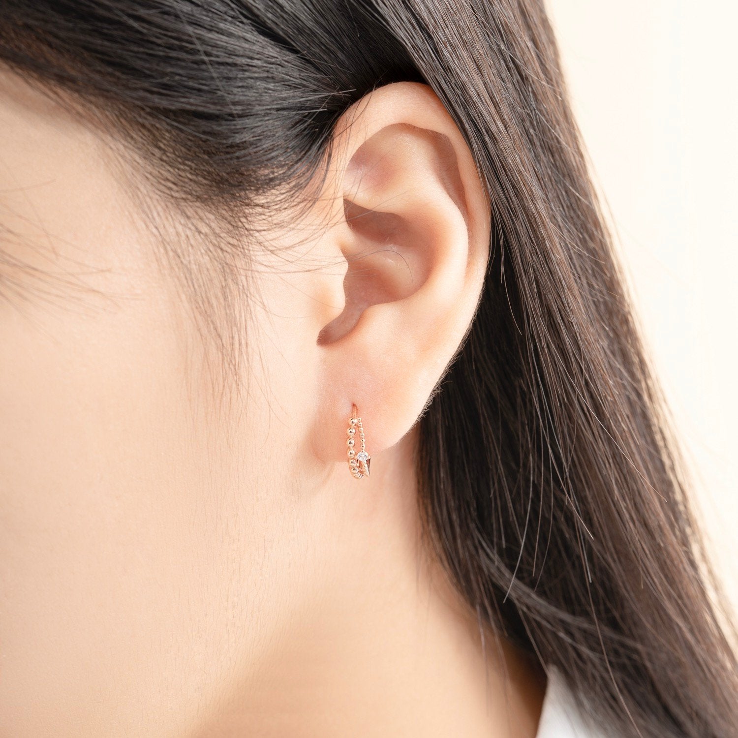 The Rose Gold Droplets Earrings - 18k yellow gold